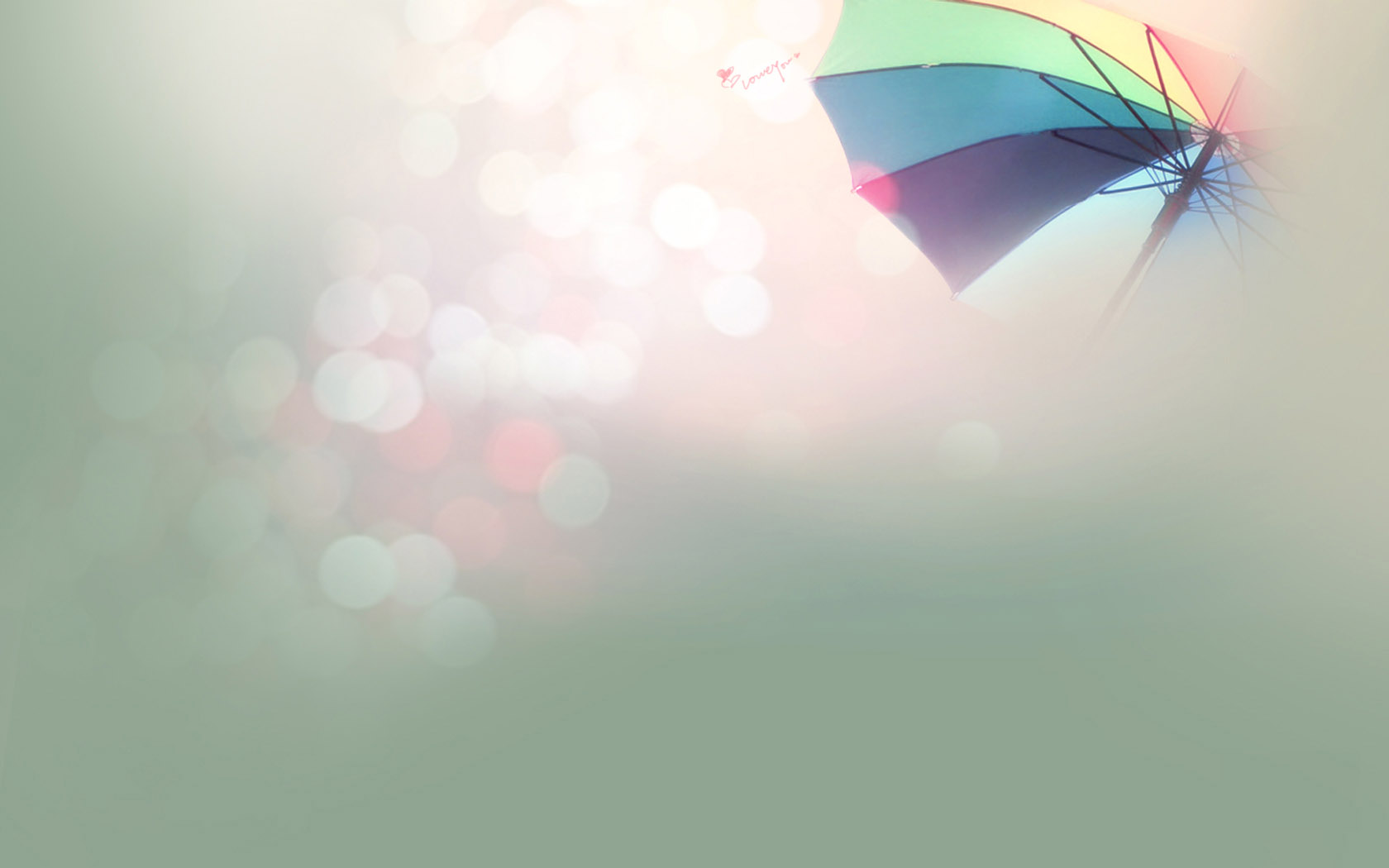免费下载！绝美七彩雨伞桌面壁纸，创意电脑背景设计