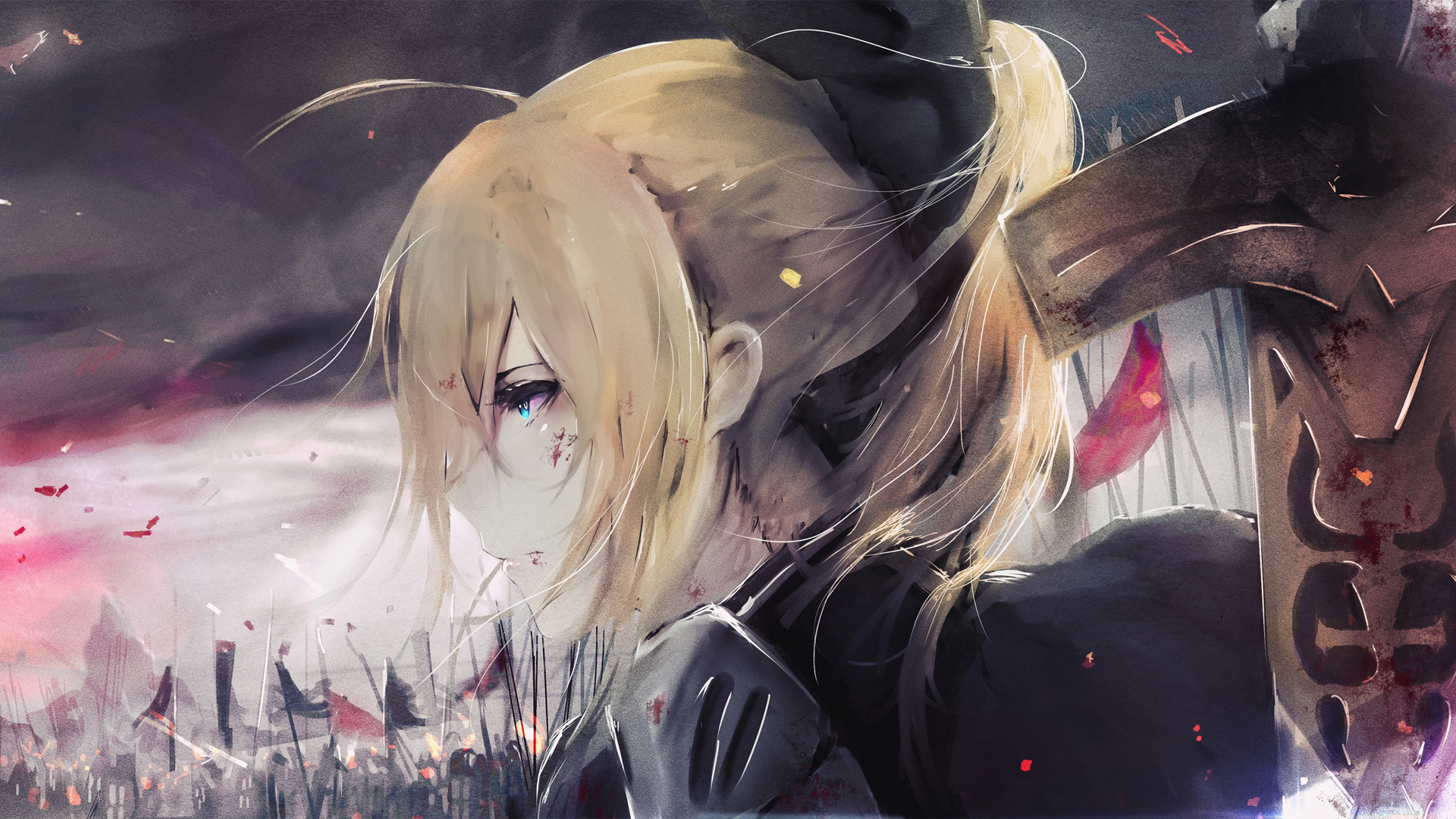 阿尔托利亚·潘德拉贡（Saber）Fate动漫桌面壁纸，免费高清电脑壁纸下载