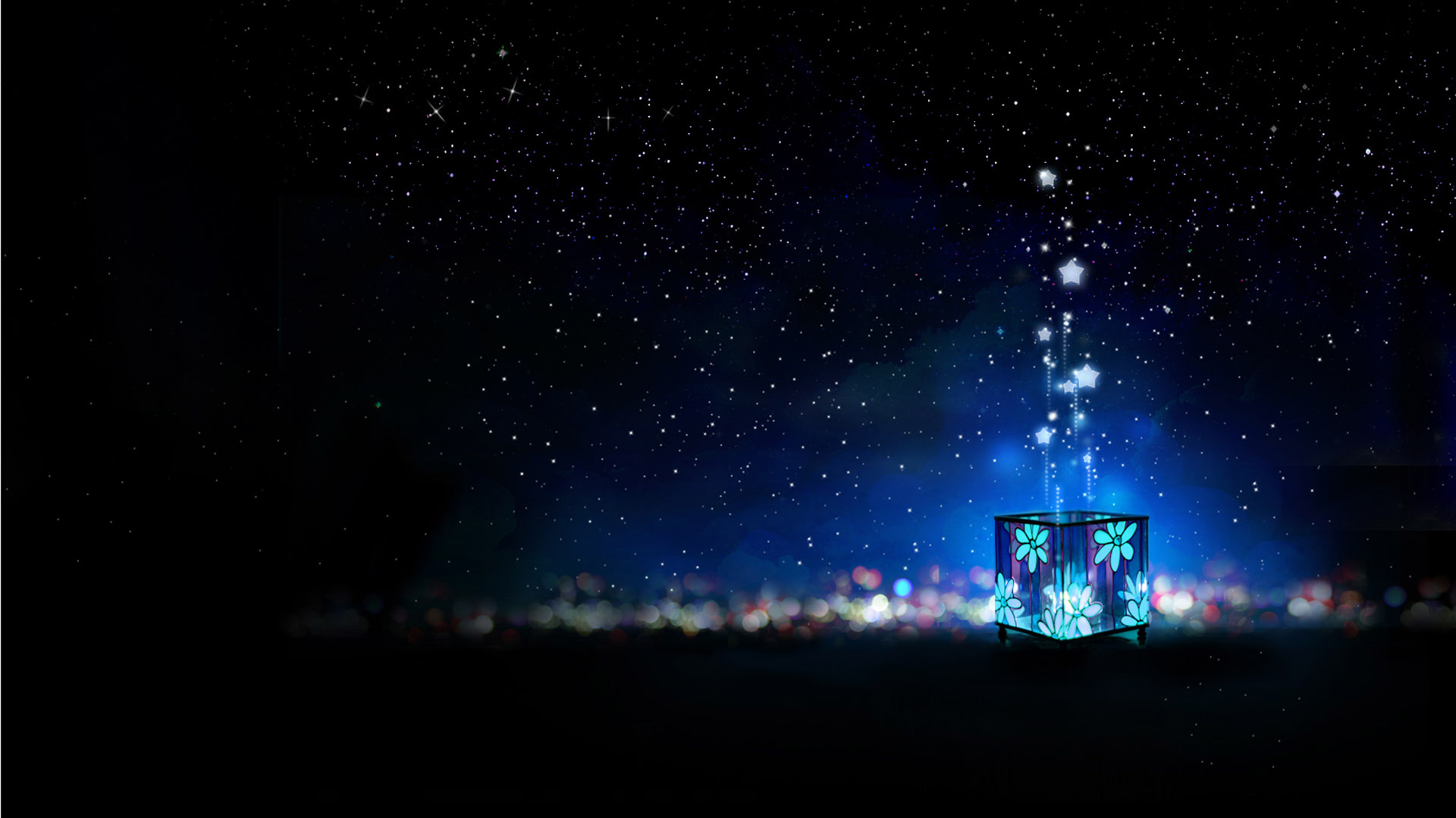 黑夜星光桌面壁纸