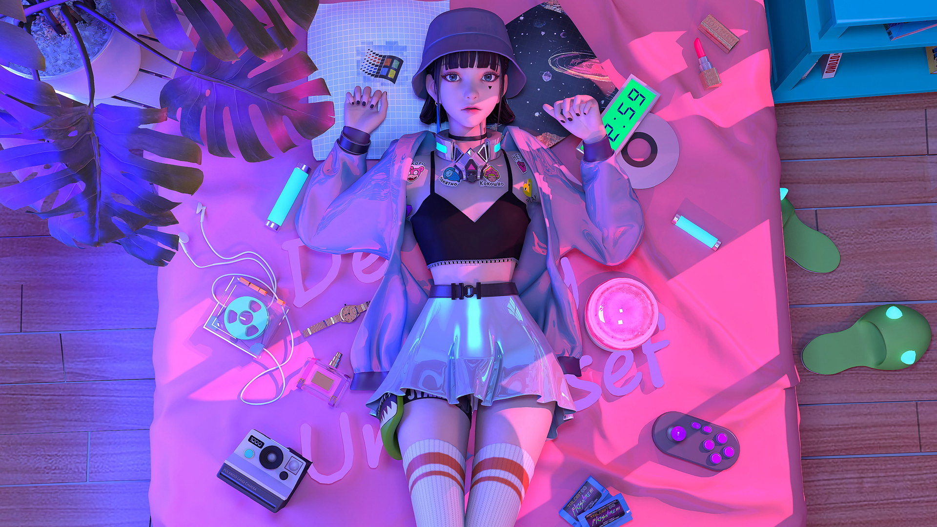 赛博朋克奇幻少女集原美壁纸，免费动漫电脑壁纸下载