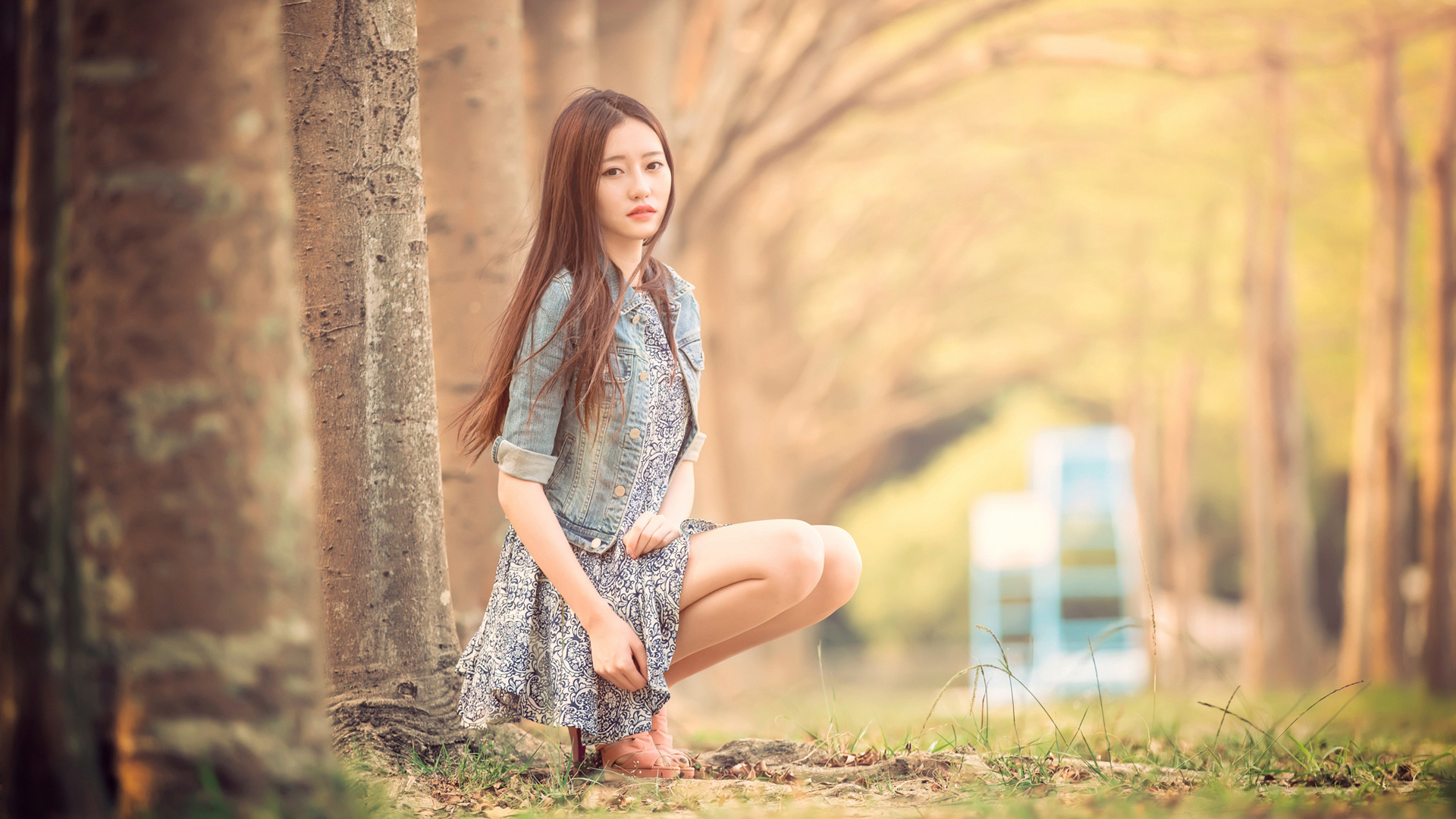 森林女孩唯美摄影，精选美女壁纸，免费下载装点你的电脑桌面