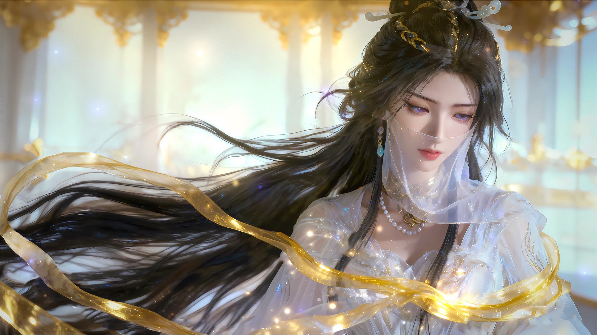 《凡人修仙传》紫灵高清冰清玉洁风动漫壁纸，免费电脑壁纸下载