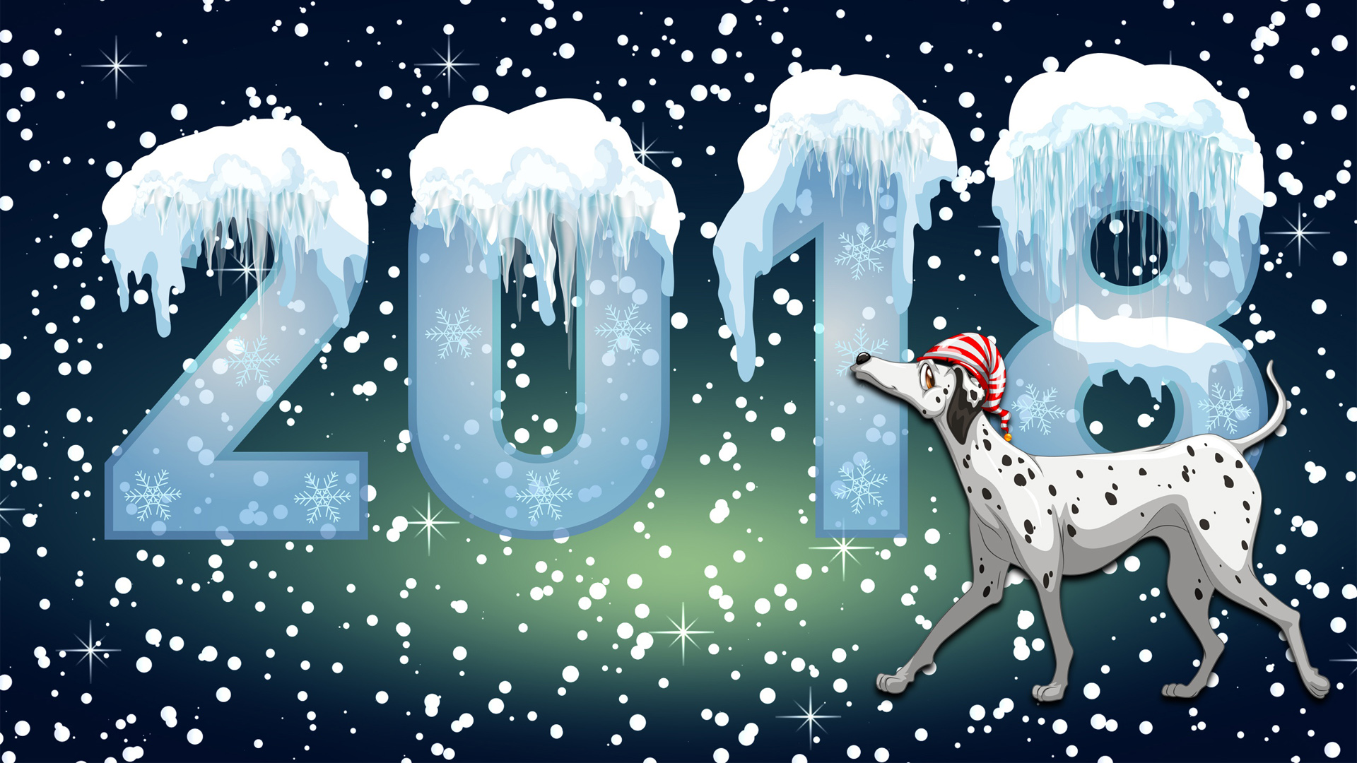 狗年2018年新年圣诞节壁纸