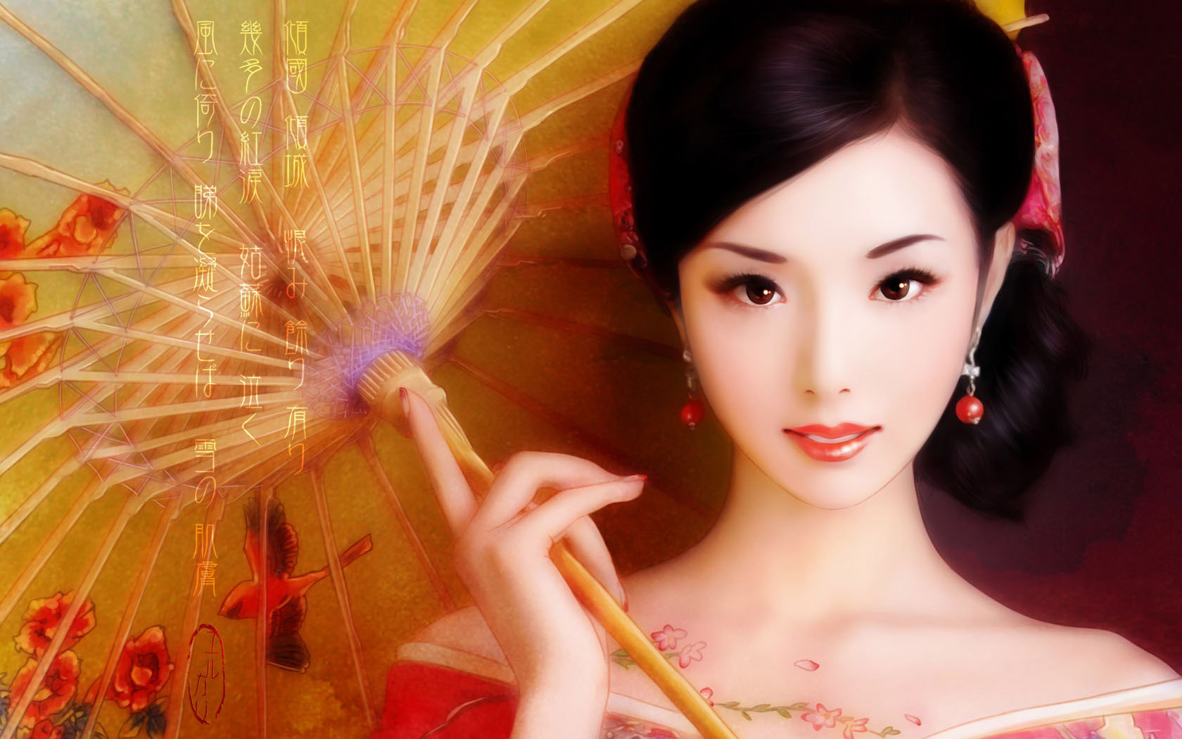 漂亮手绘古装美女壁纸