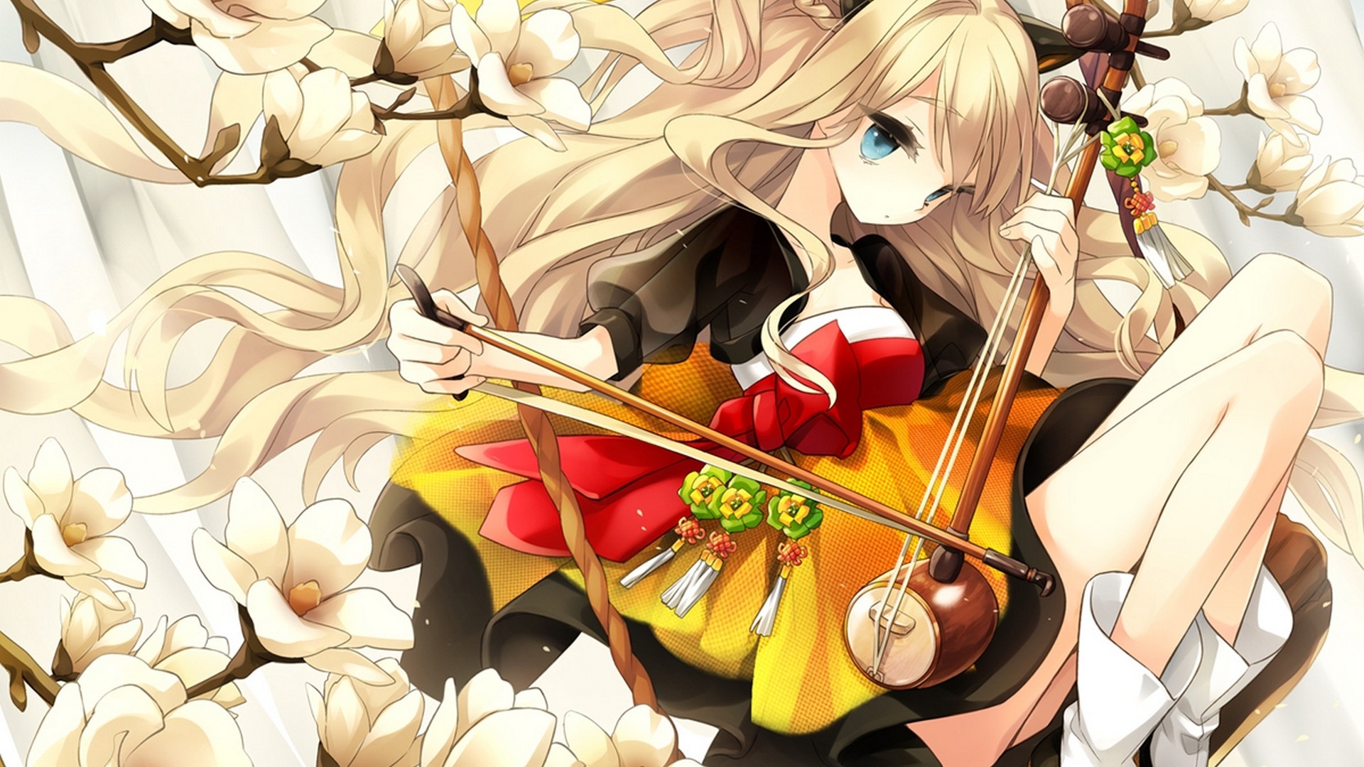 花韵二胡，动漫美少女壁纸精选，免费电脑壁纸下载