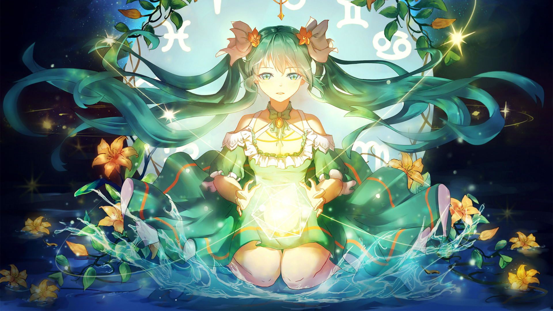 初音未来魔法主题高清动漫壁纸，免费下载，装点你的电脑桌面