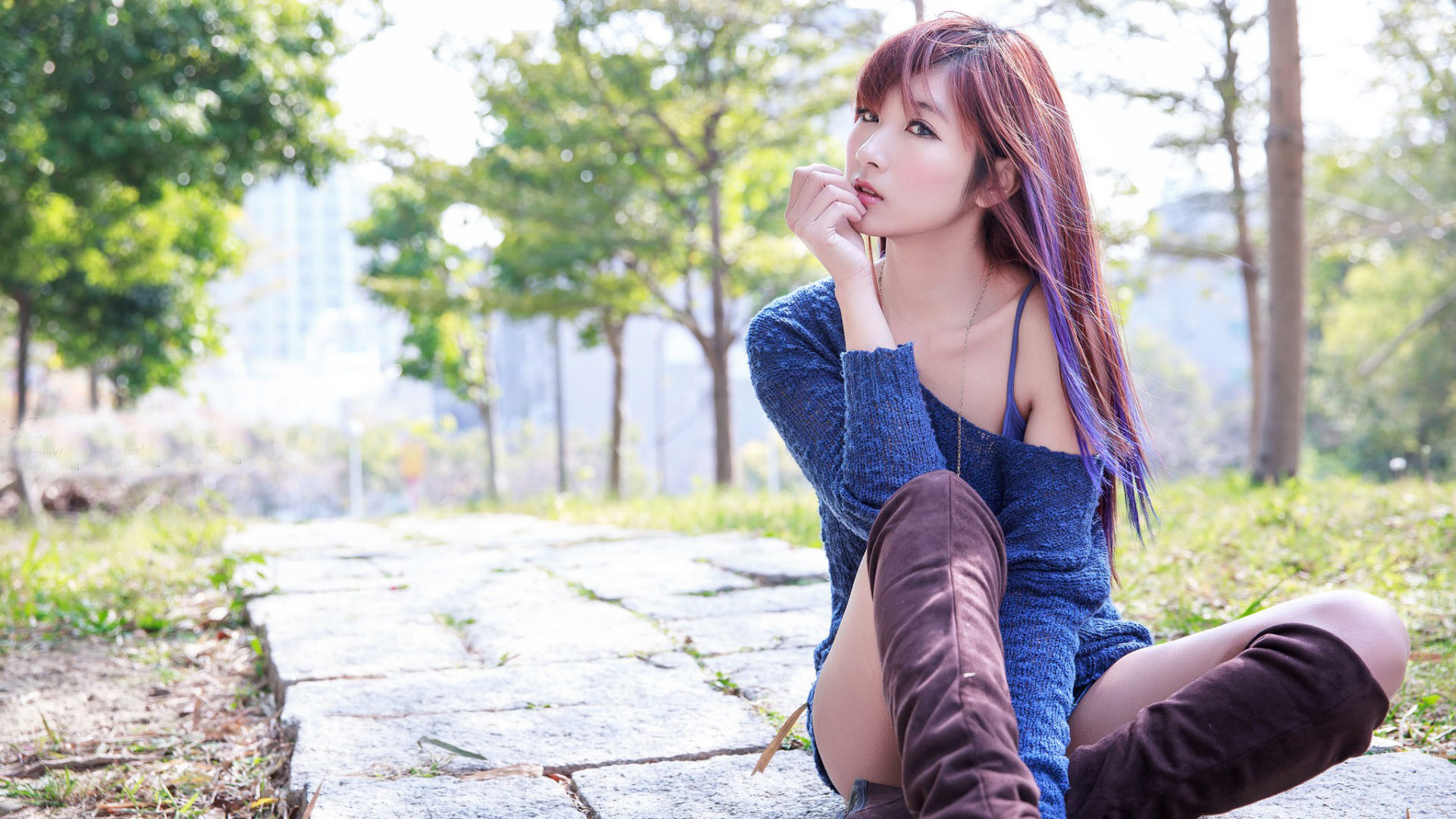 潮流美女，美女写真，时尚服装，气质，美女壁纸