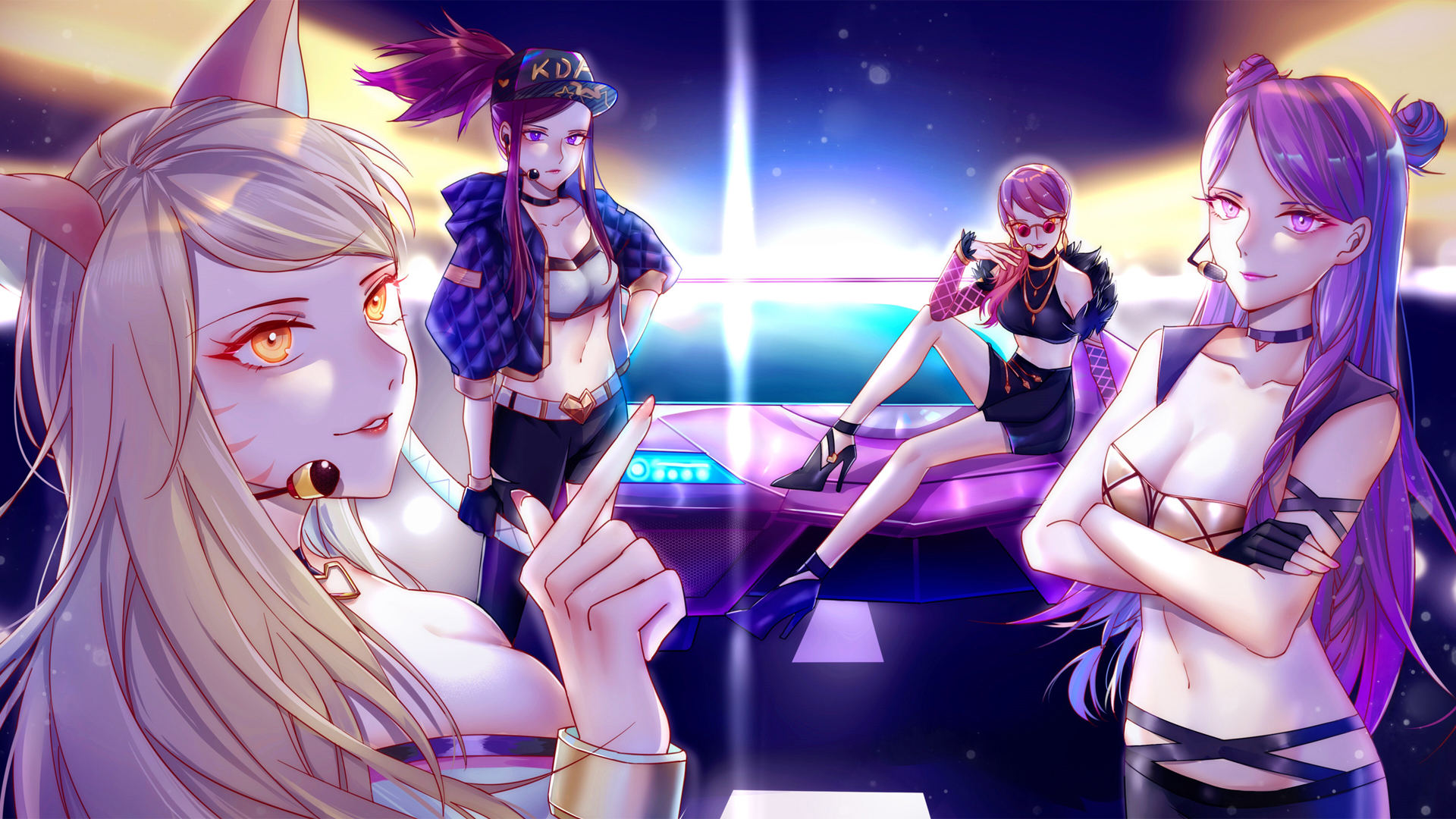 英雄联盟LOL美女壁纸，KDA主题电脑壁纸免费下载