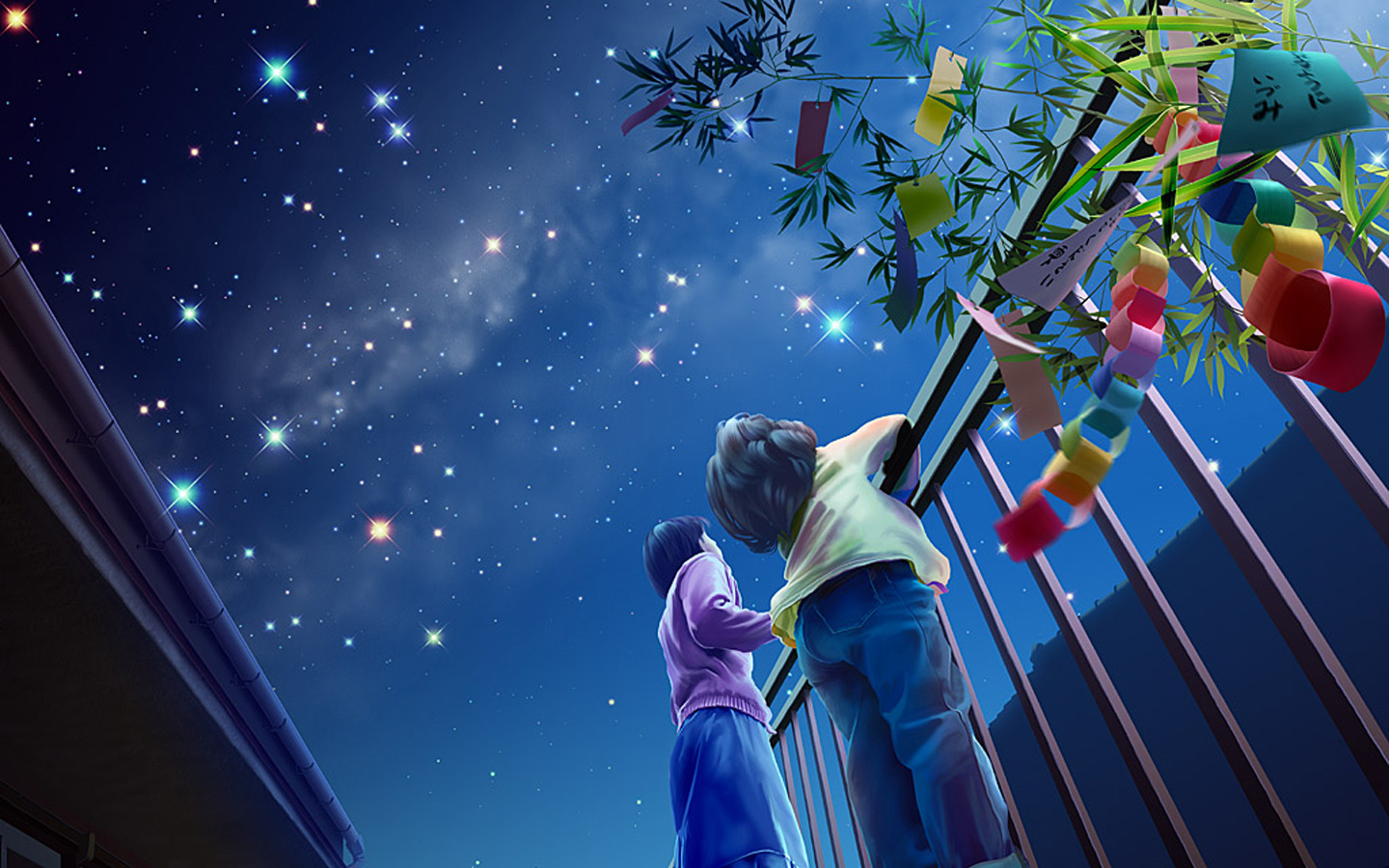 星空动漫桌面壁纸，经典之选，免费下载畅享电脑新视界