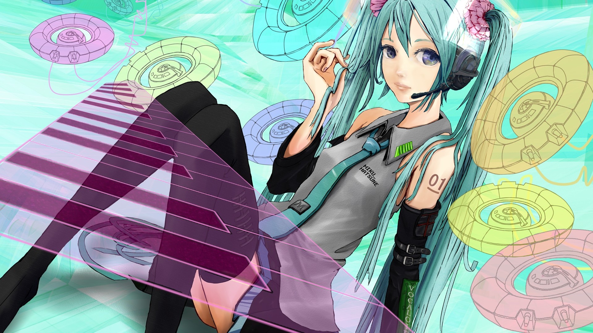 VOCALOID初音未来精选美丽女孩照片，免费动漫桌面壁纸下载