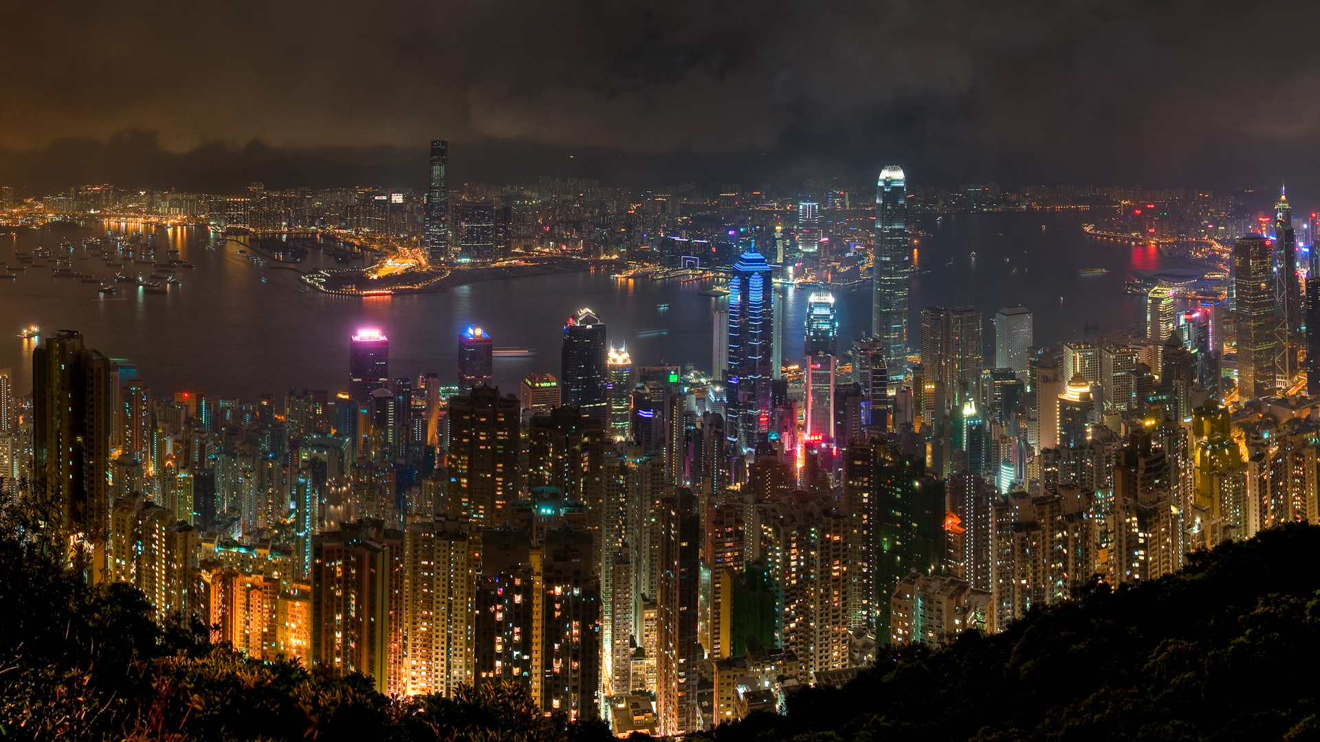 香港夜景绝美壁纸，免费下载，装点你的电脑桌面