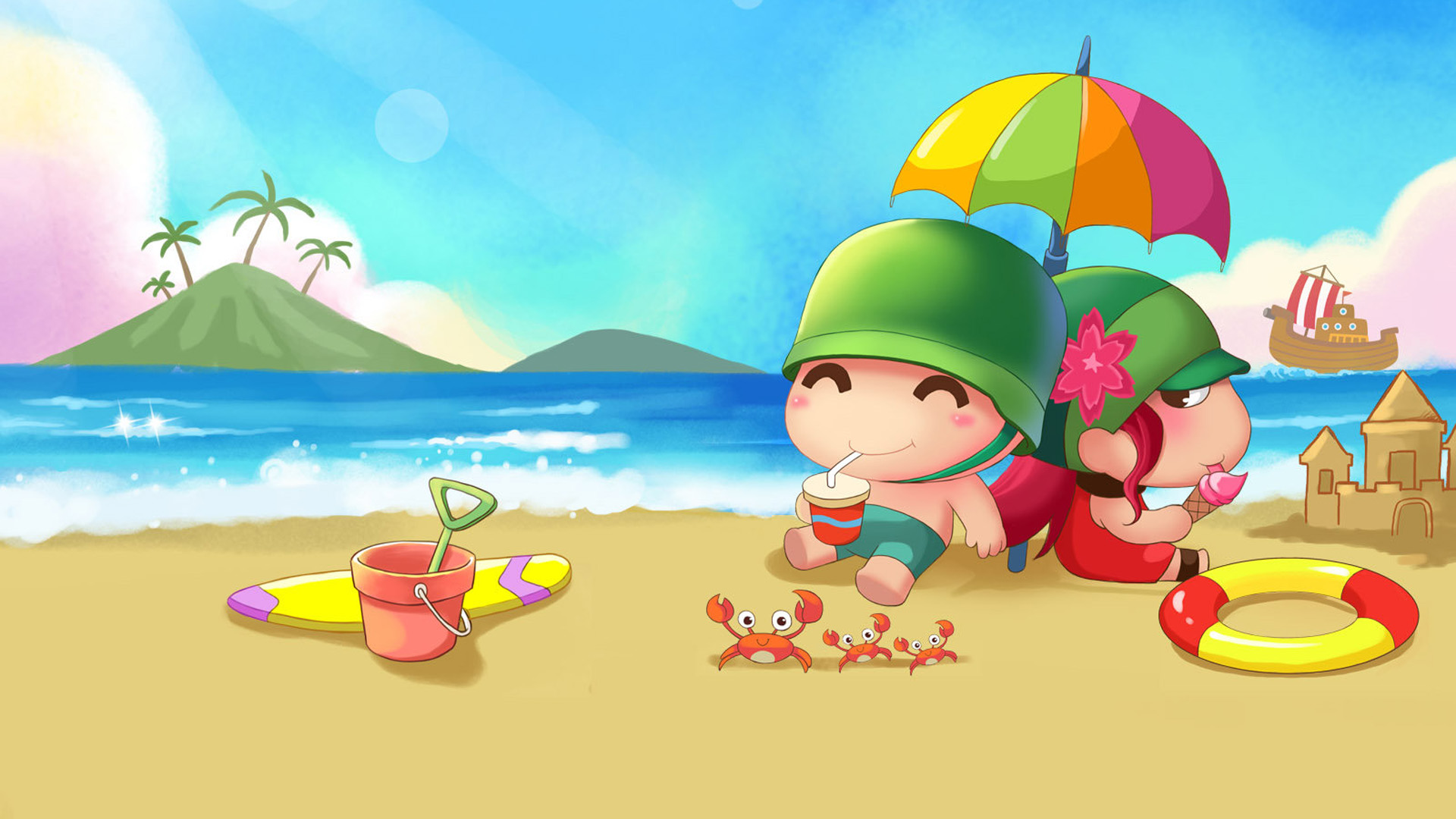 炮炮兵的夏天桌面壁纸