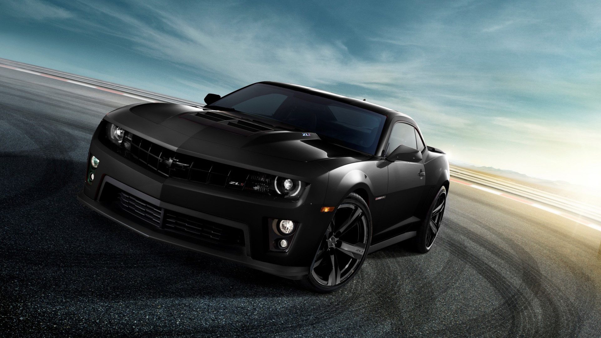 黑色雪佛兰Camaro ZL1桌面壁纸