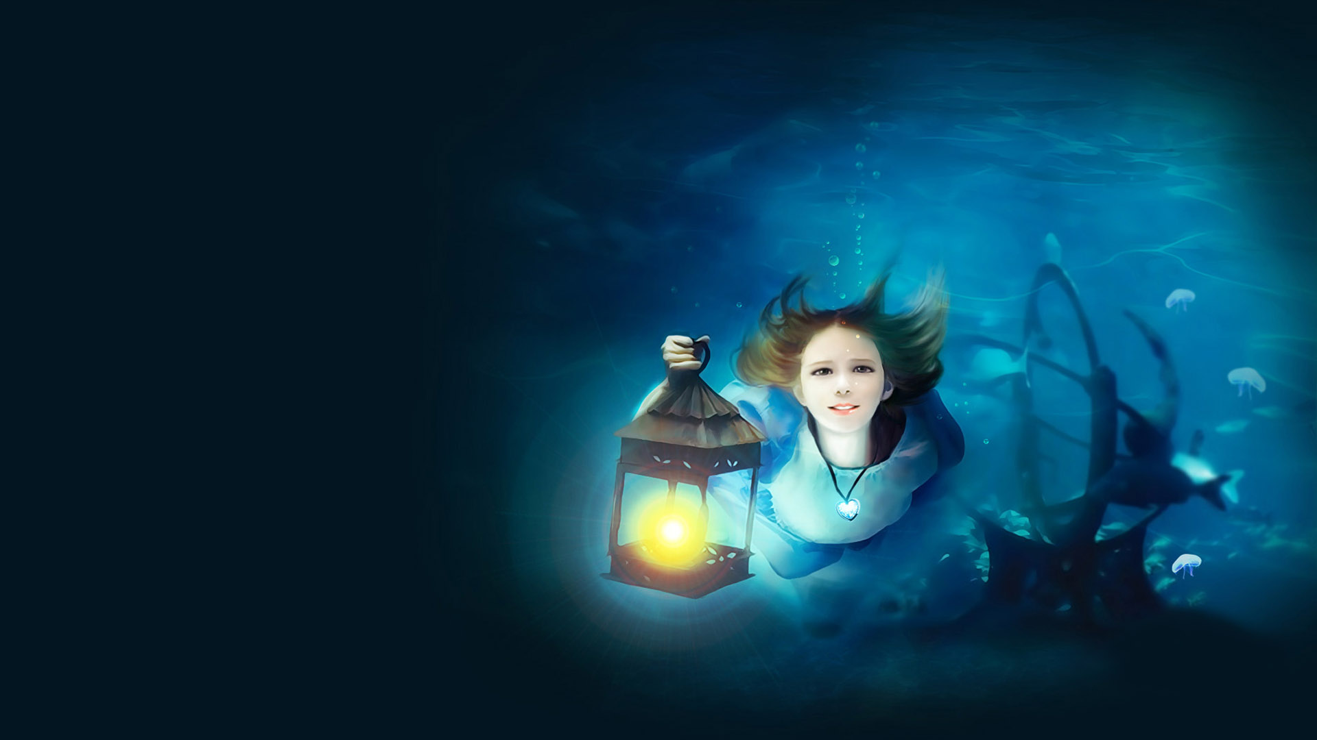 奇幻海底桌面壁纸，唯美免费电脑壁纸，一键下载！