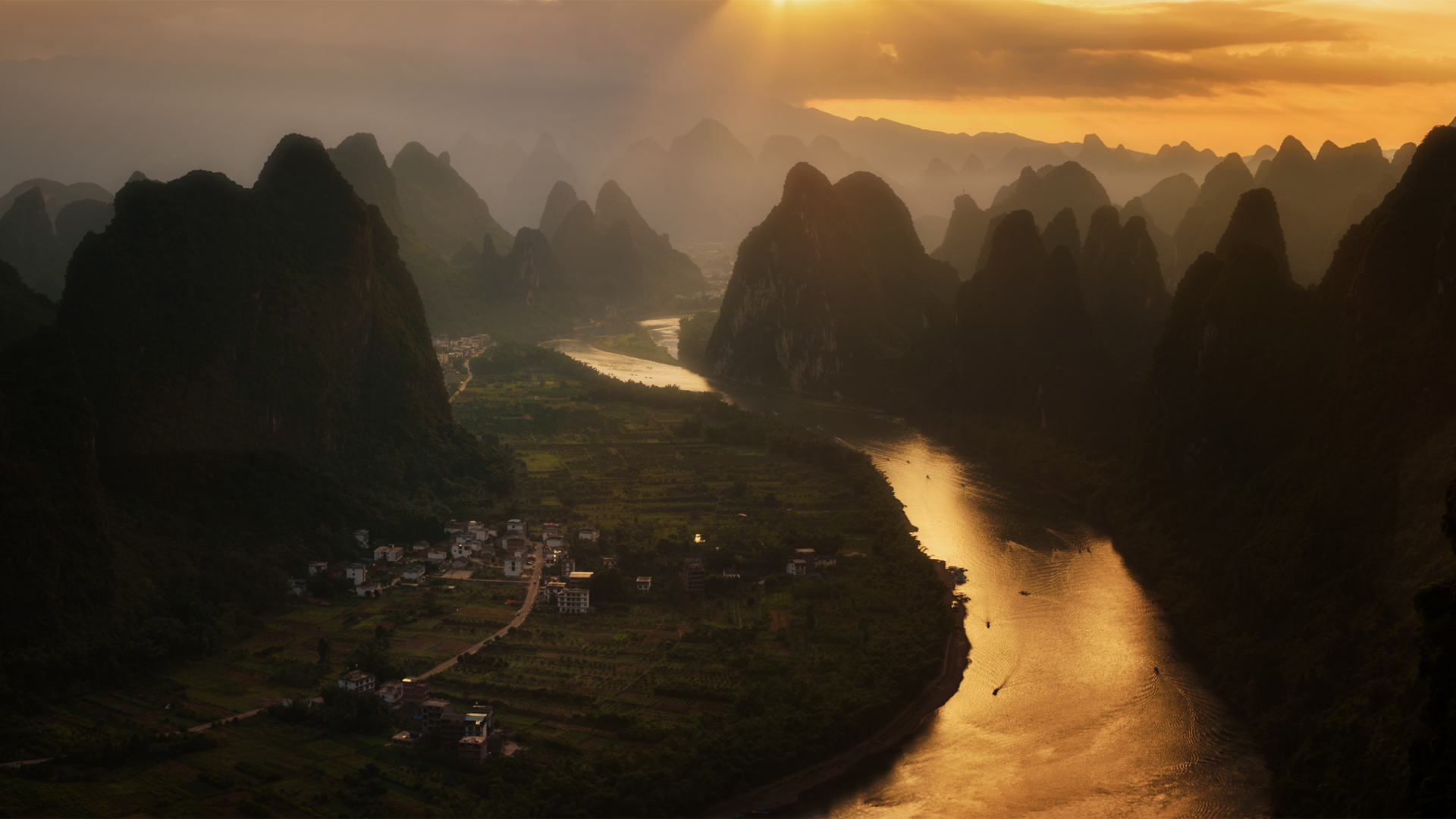 桂林阳朔漓江山水风景壁纸