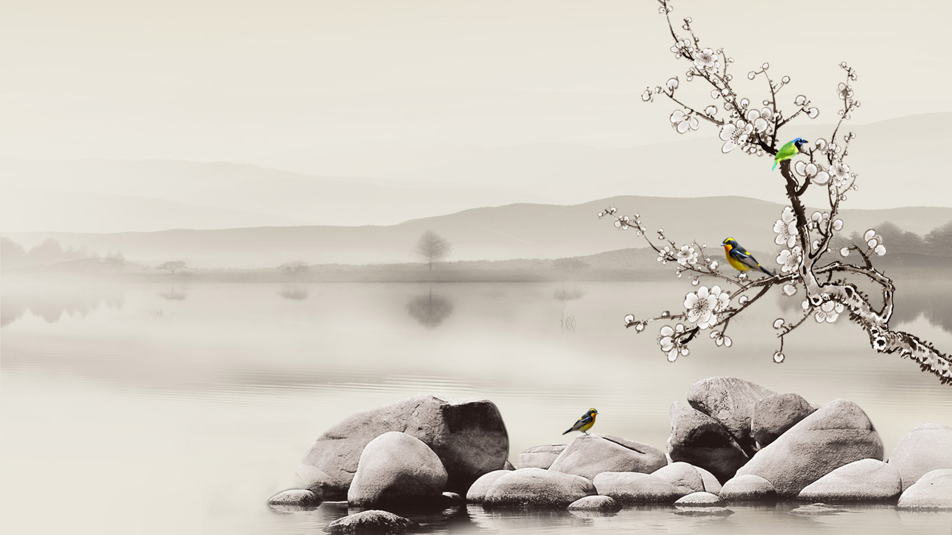 山水风景如画，免费电脑壁纸下载