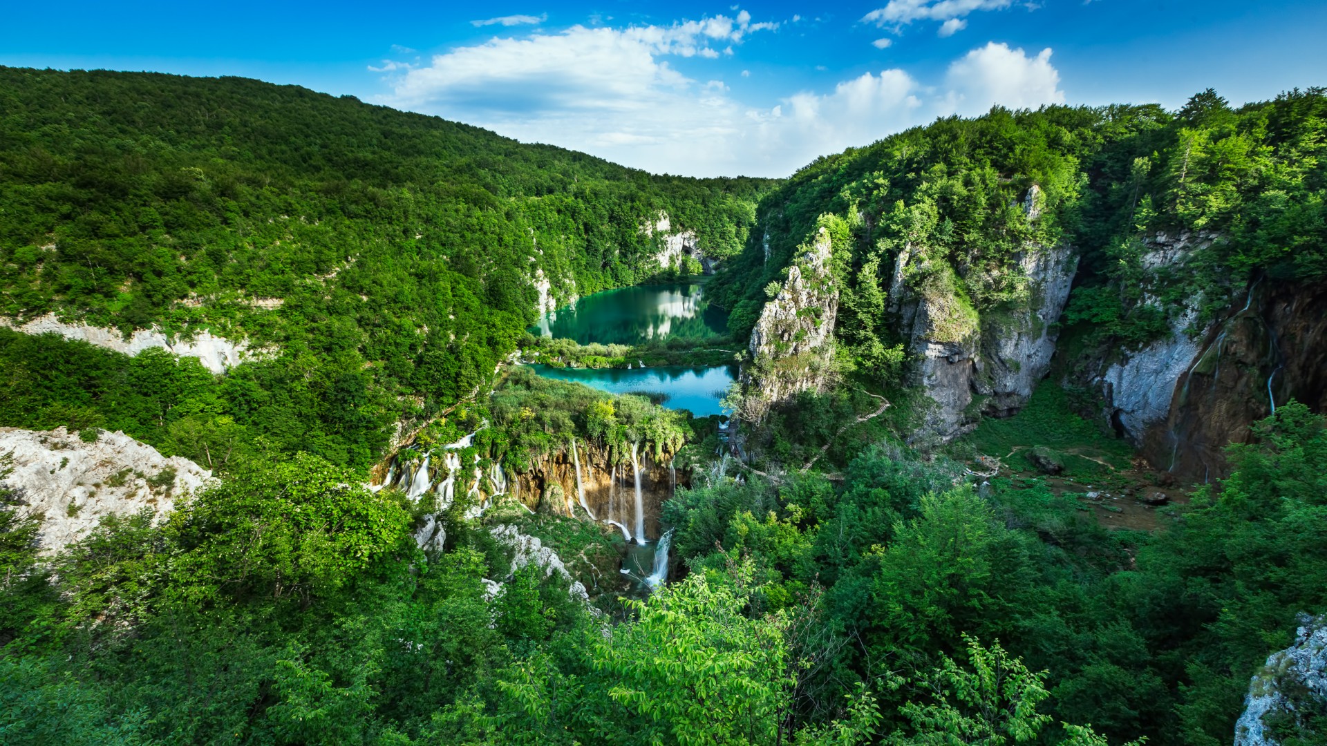 克罗地亚十六湖国家公园，绝美自然风景，免费电脑壁纸下载，装点你的桌面！