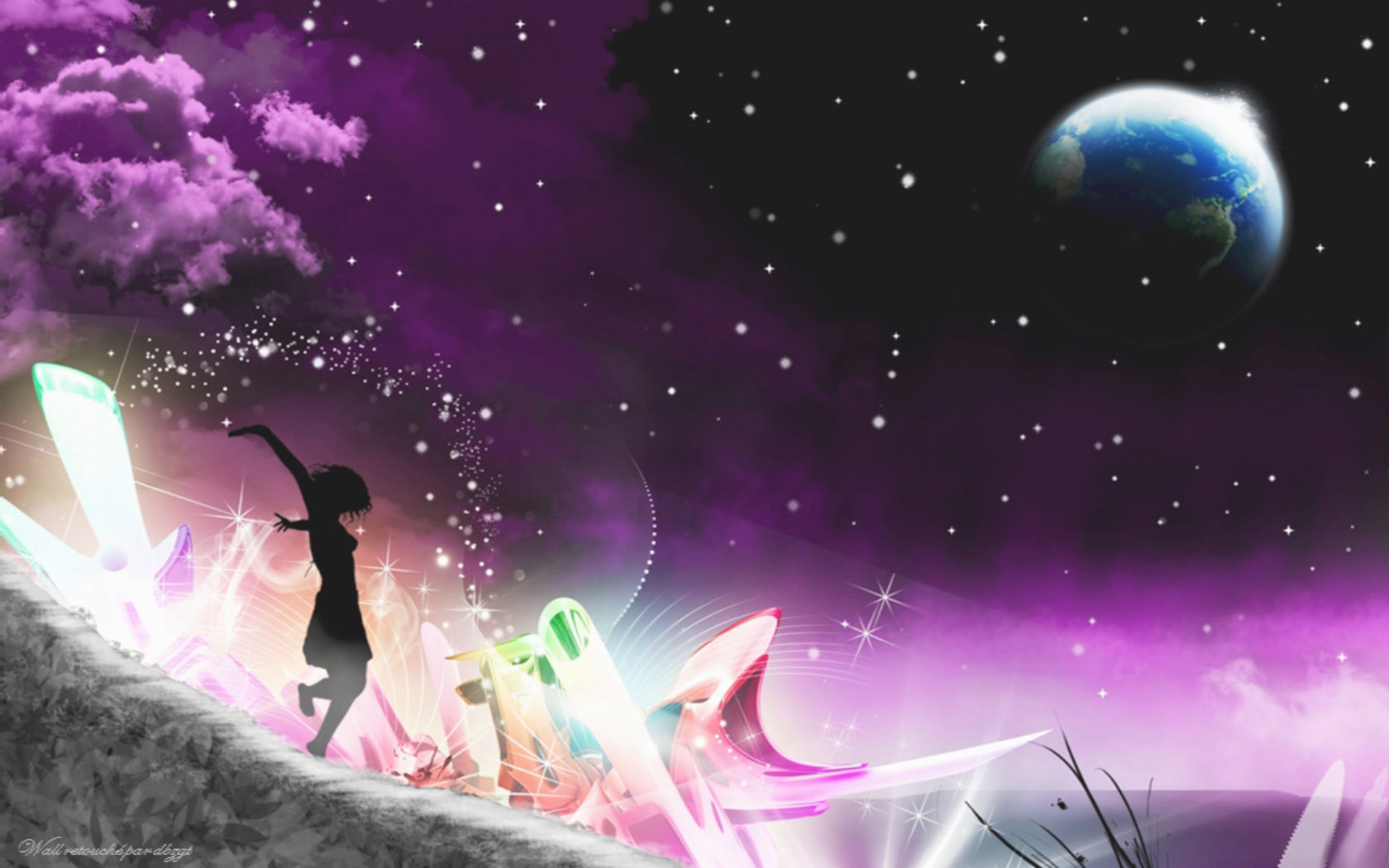 紫色梦幻舞蹈壁纸，免费下载精美电脑桌面背景