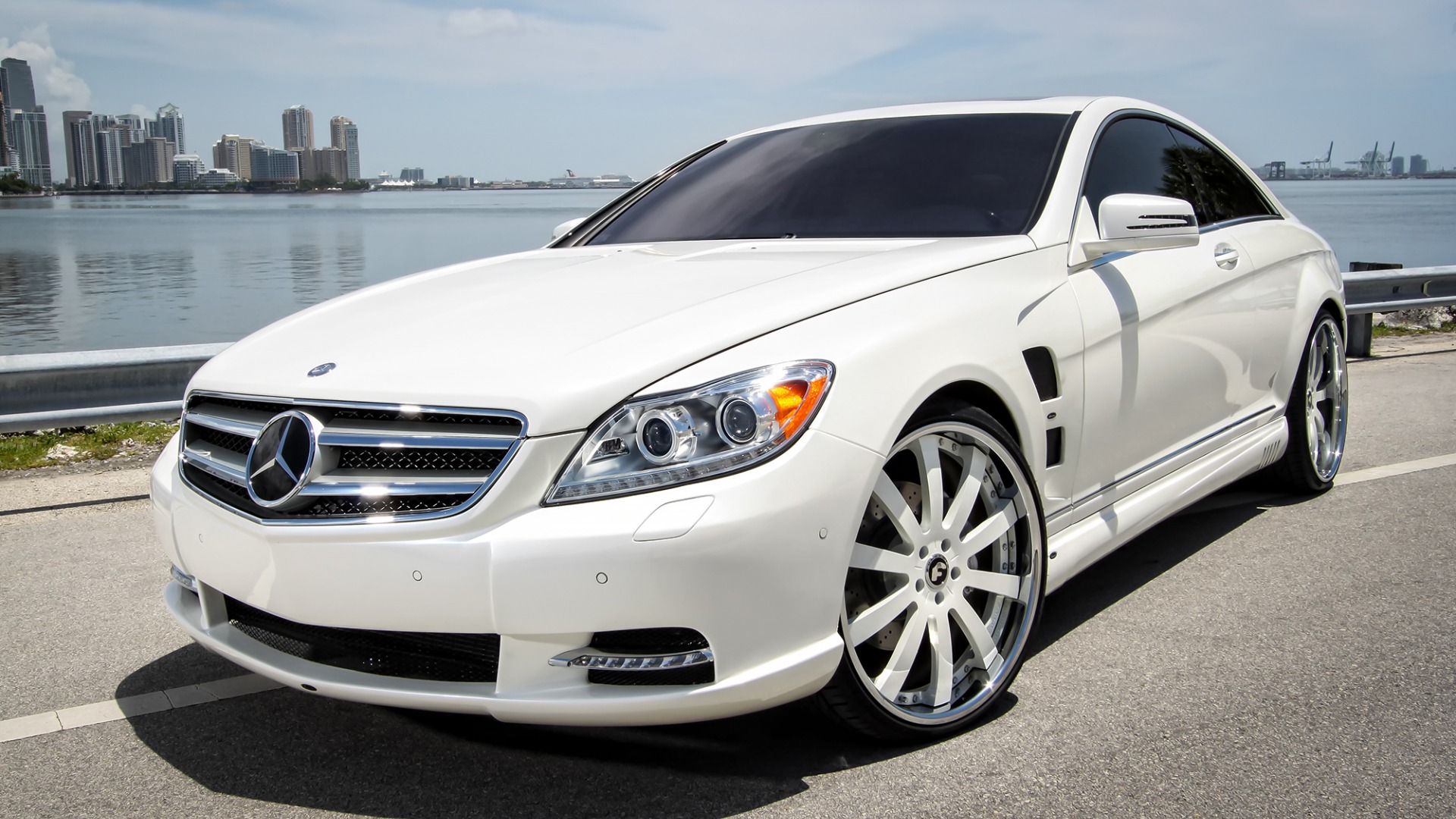 奔驰，AMG CL63，V8，奔驰，白色车照片，梅赛德斯，壁纸