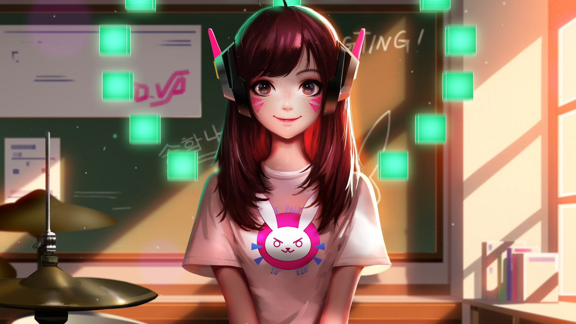 女学生Dva游戏桌面壁纸，精选免费下载，美化你的电脑桌面