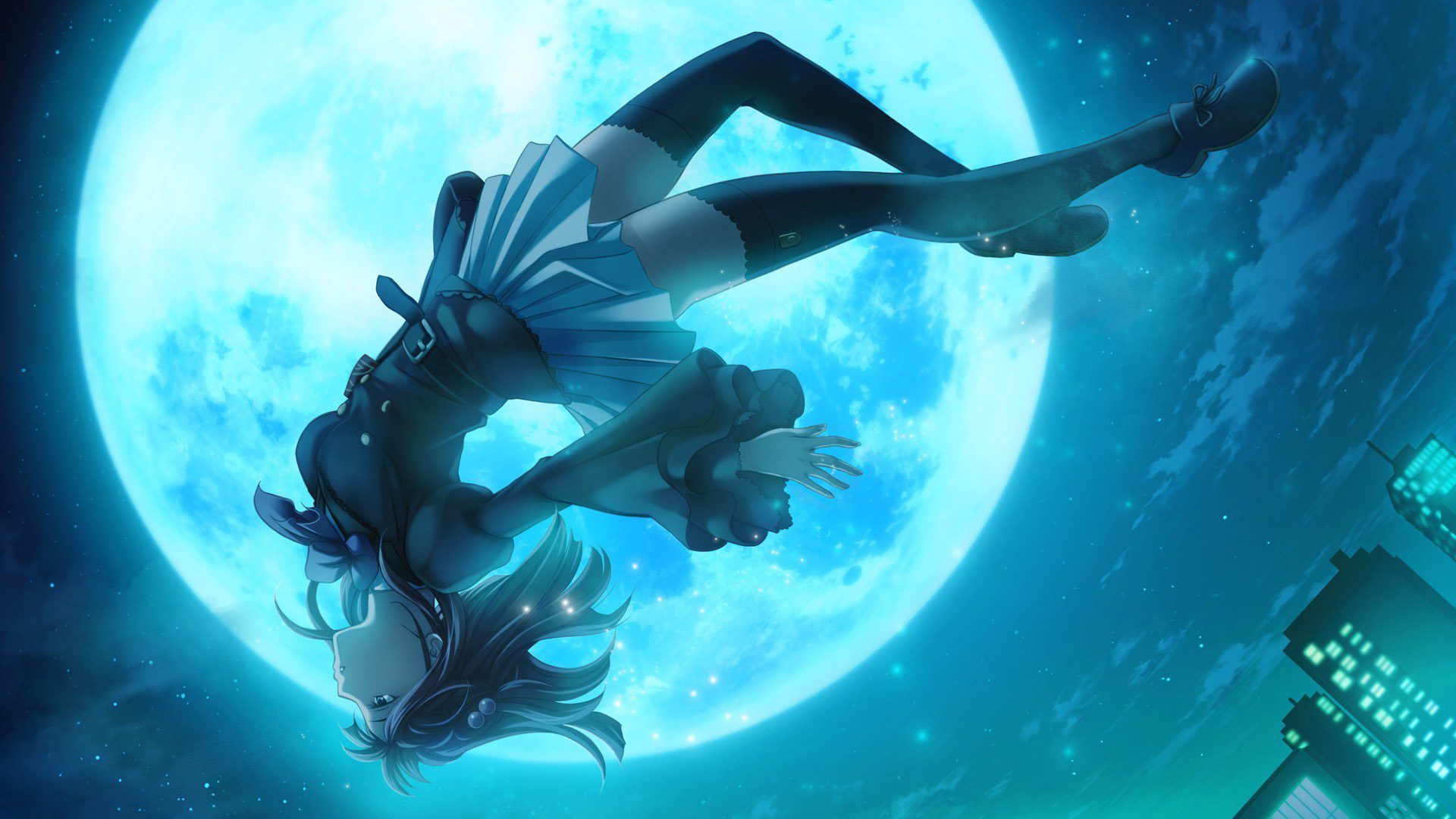 海猫，少佐妮星空飞越之美，精选动漫壁纸免费下载