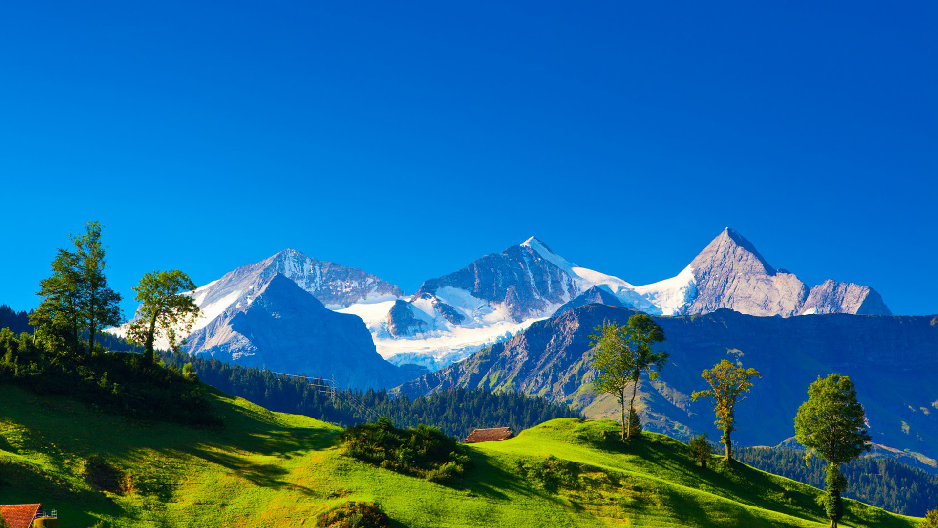 阿尔卑斯山绝美峰景，免费高清电脑壁纸，一键下载！