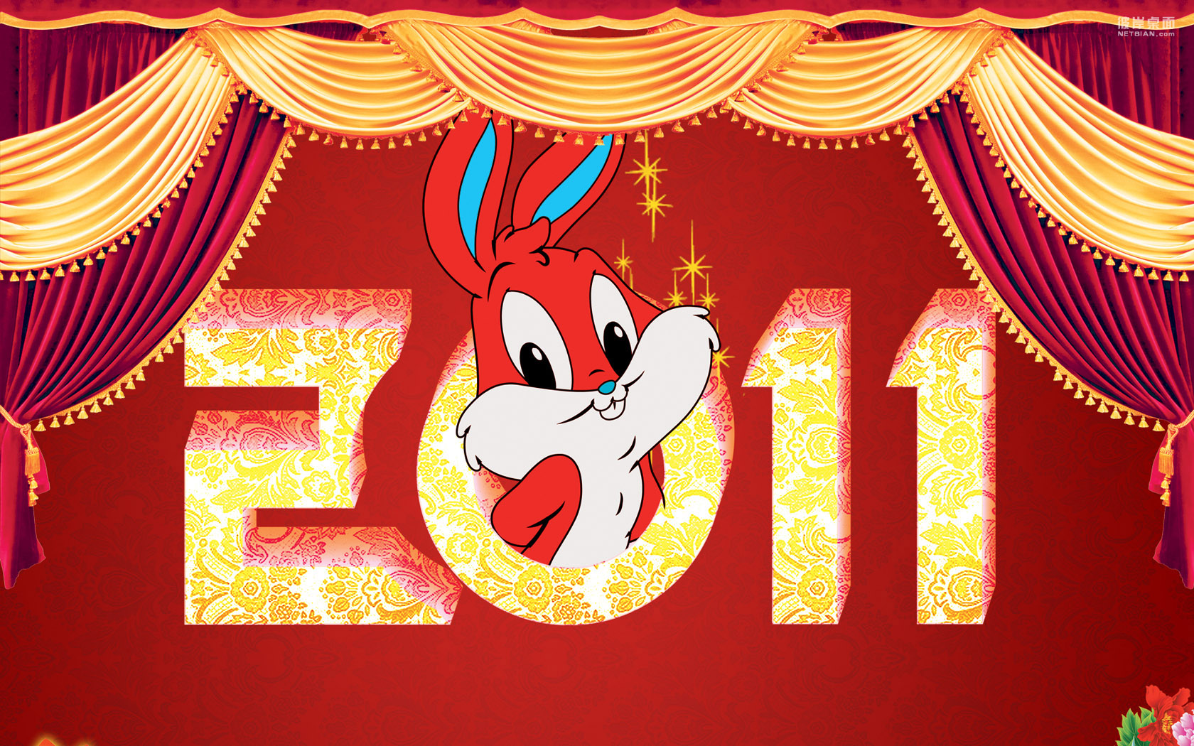 可爱2011兔年新年壁纸