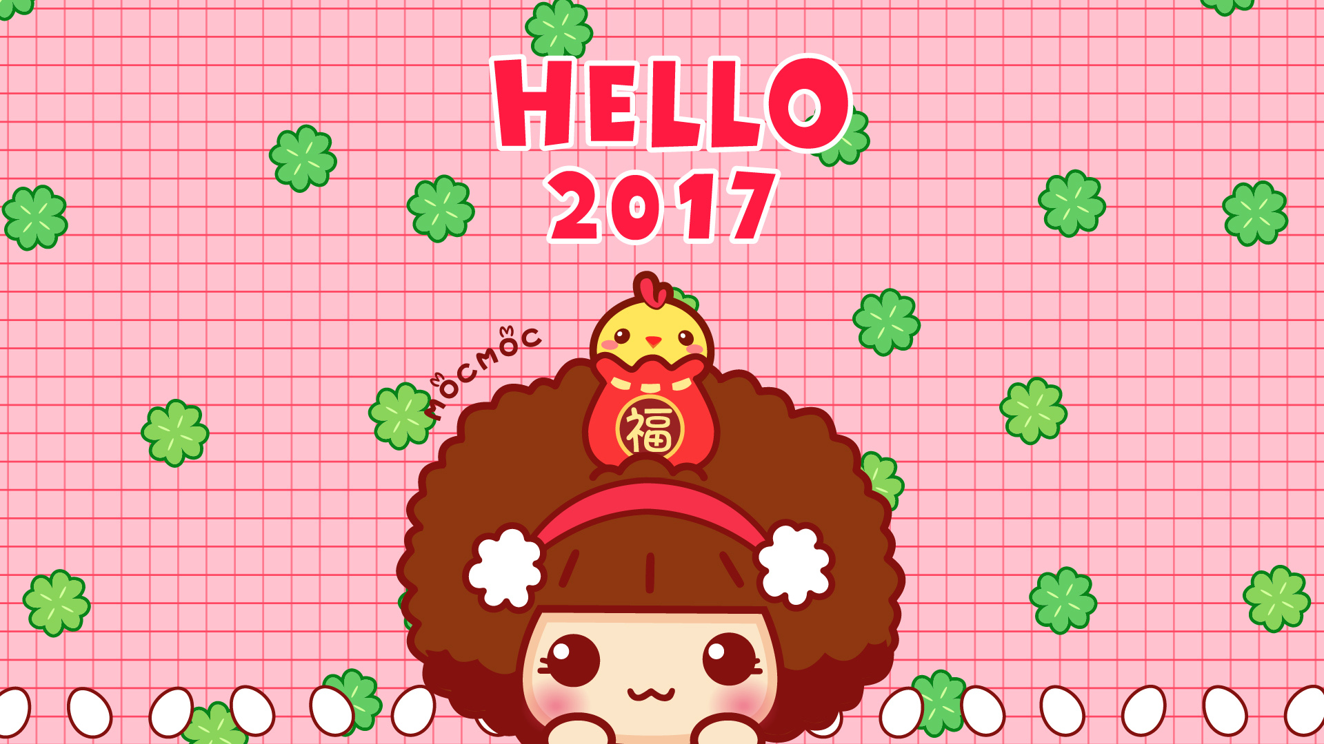 摩丝摩丝HELLO 2017，精选可爱动漫桌面壁纸，免费下载