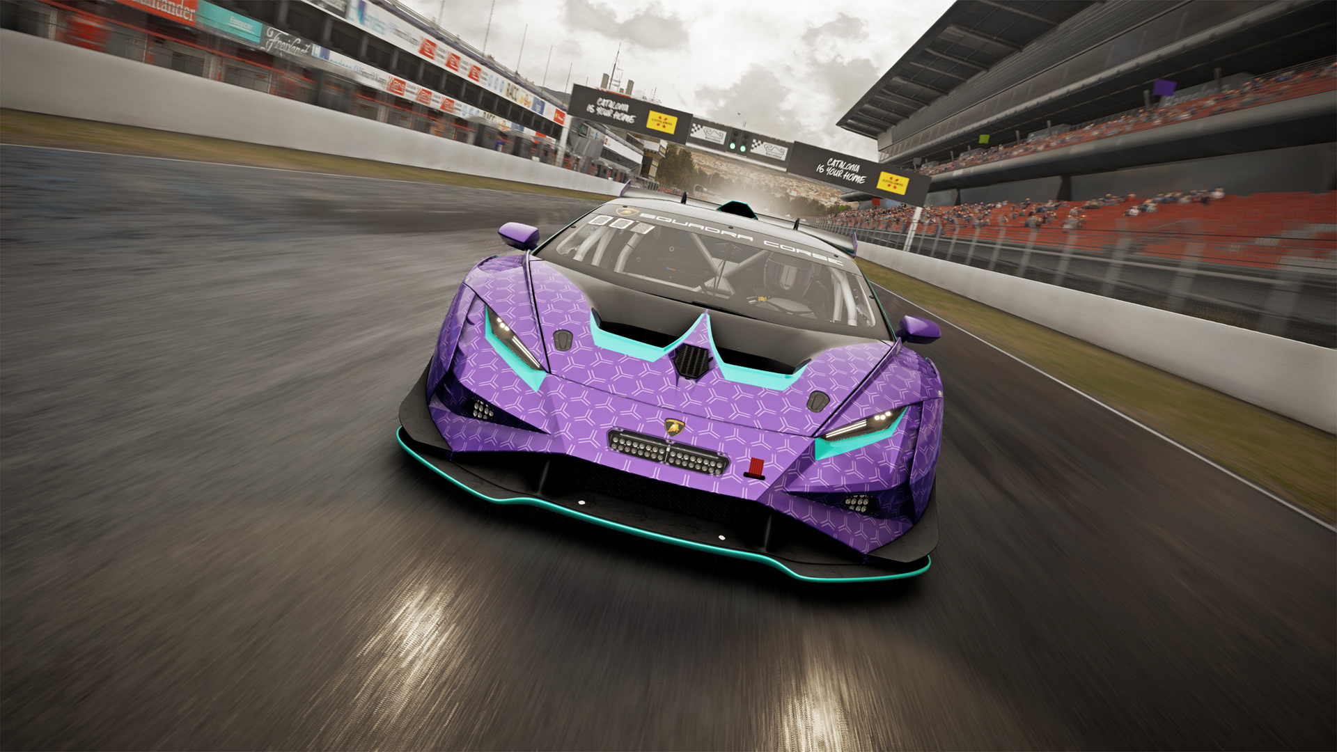 兰博基尼Huracan Super Trofeo EVO2紫色跑车，炫酷壁纸免费下载，电脑桌面美化首选