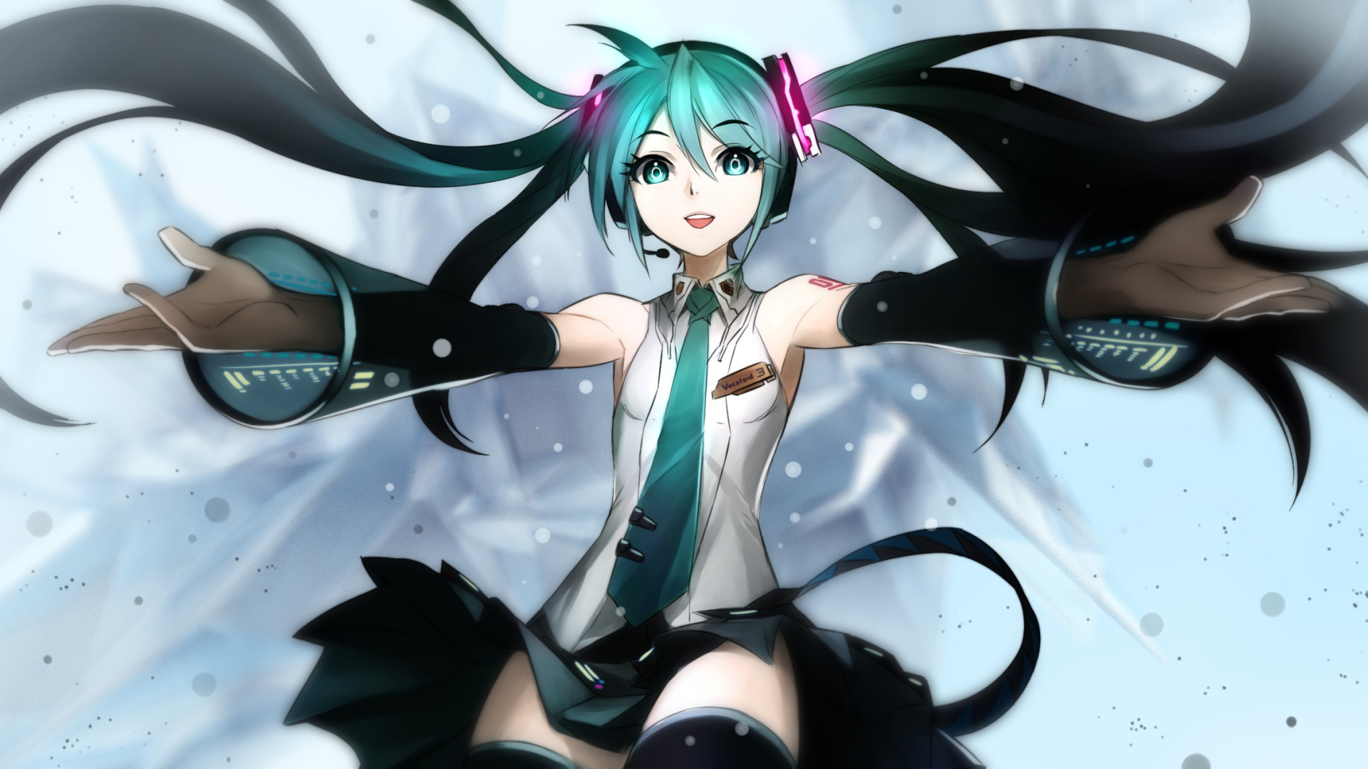 VOCALOID初音未来，空中放飞梦想，个性动漫女孩壁纸，免费电脑壁纸下载