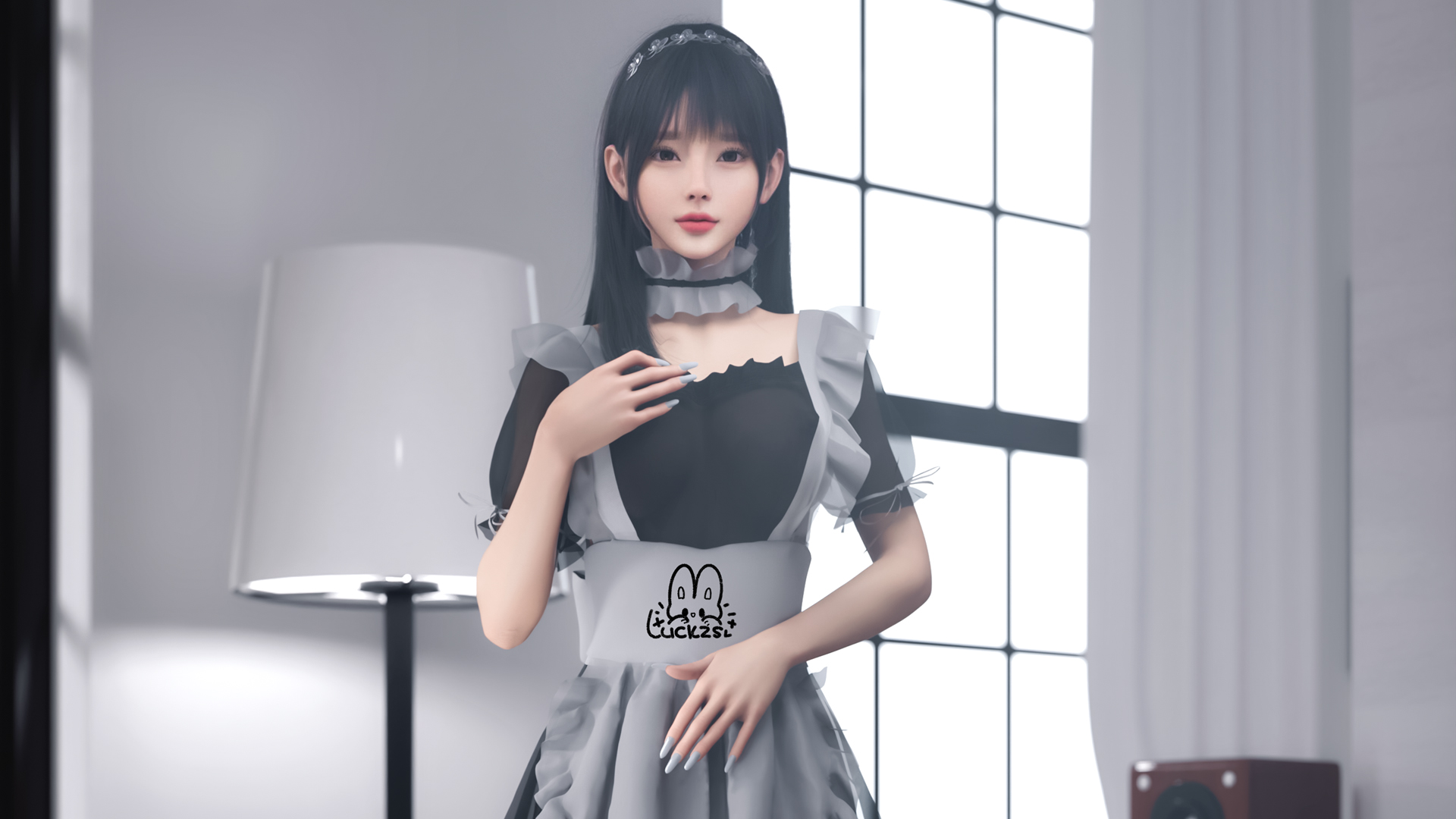 精选动漫壁纸下载 - 新女仆、3D少女与丝袜风格大赏