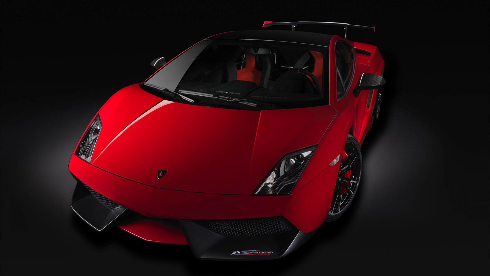 红色兰博基尼GALLARDO LP570-4,超级奖杯路,桌面壁纸