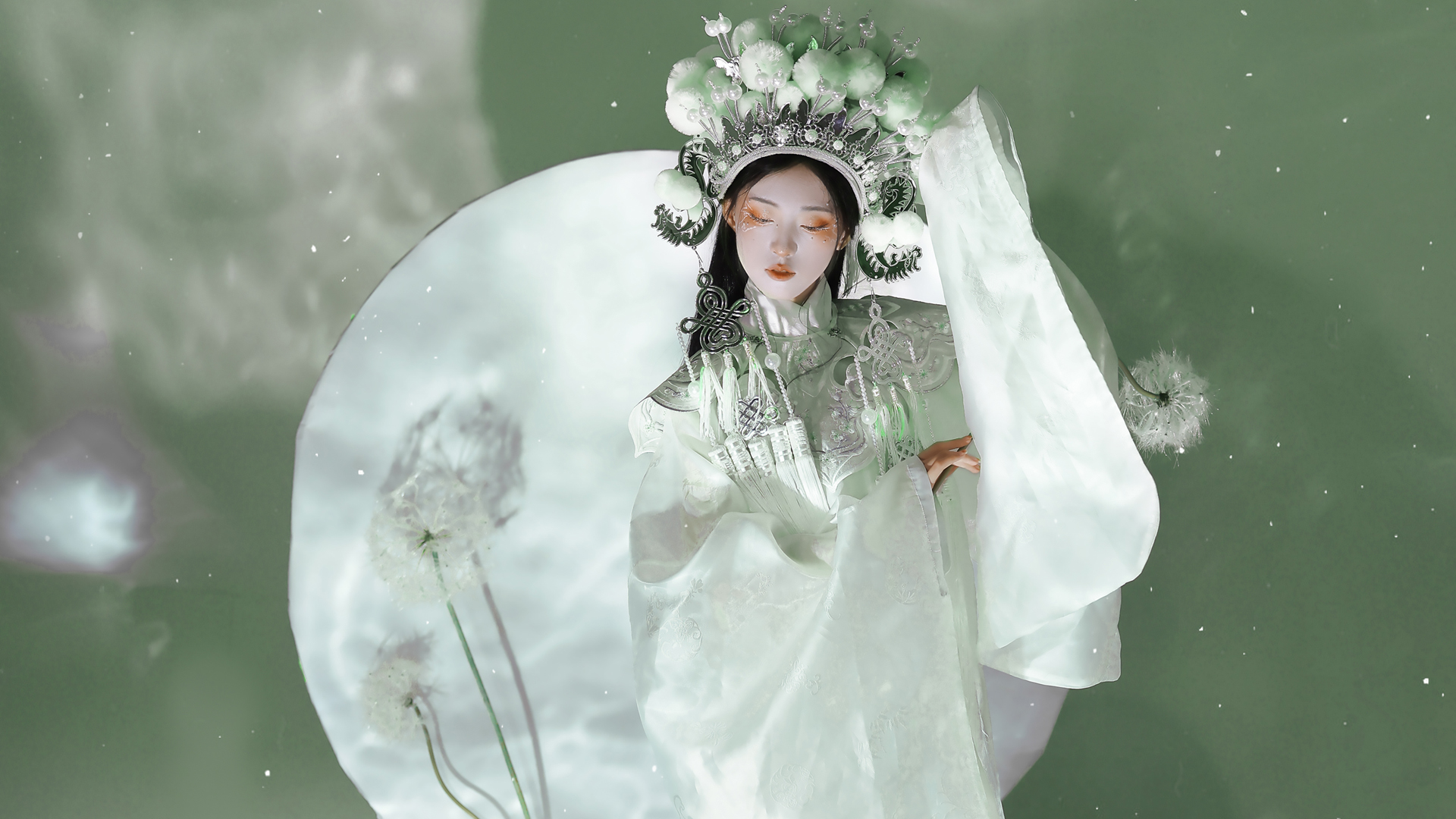 唯美国风古韵，戏曲美女高清壁纸，免费电脑壁纸下载
