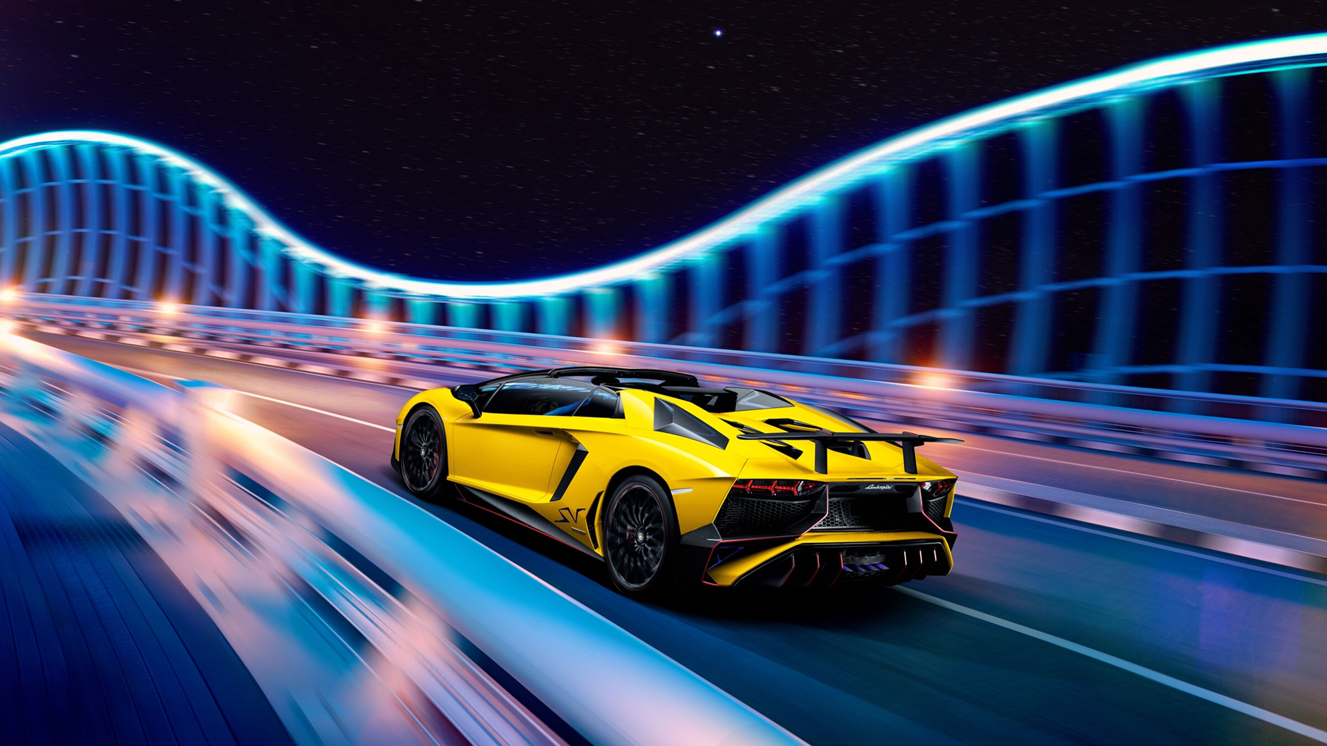 兰博基尼Aventador LP750-4 SuperVeloce敞篷版壁纸，高清免费下载
