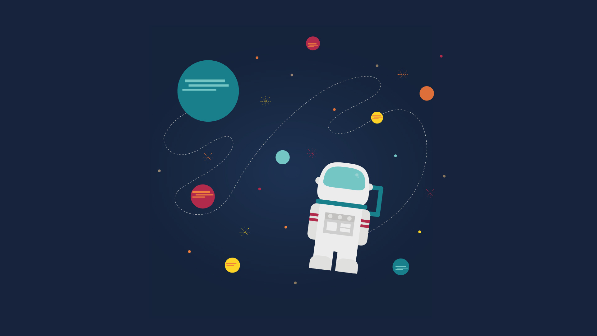 太空探险家，畅游宇宙星球，创意设计桌面壁纸免费下载