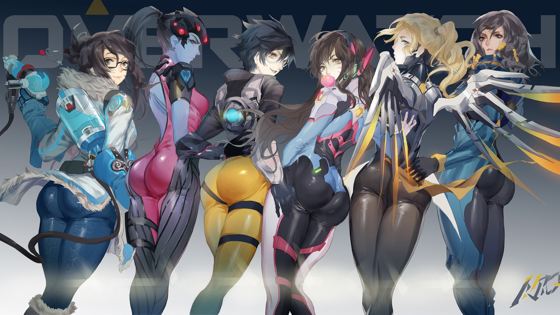 overwatch,女孩,翅膀,微笑,游戏漂亮女孩电脑壁纸