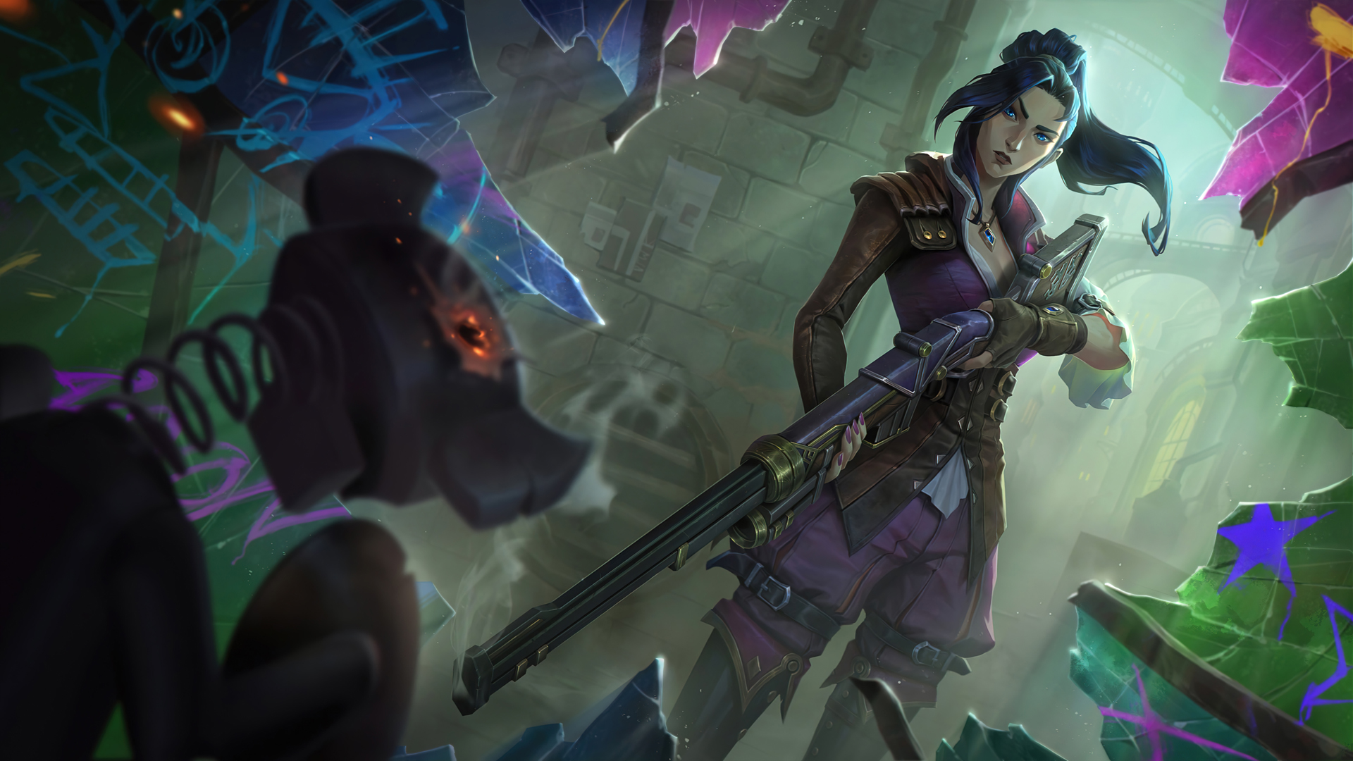 英雄联盟皮城女警 双城之战 凯特琳LOL高清壁纸