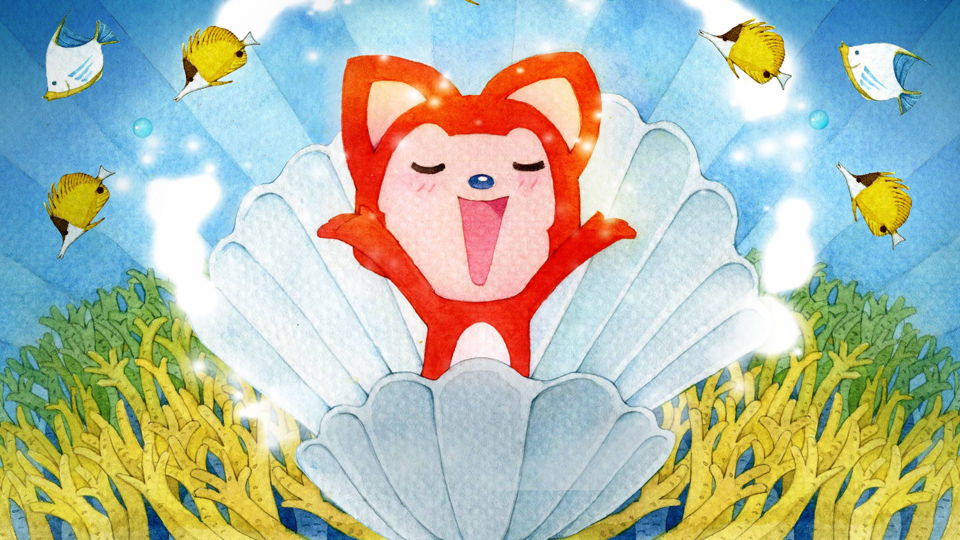 璀璨珍珠动漫之美，免费阿狸壁纸，一键下载装点你的电脑桌面