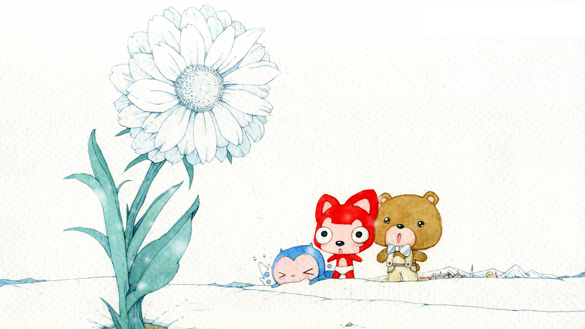 雪莲花阿狸壁纸，免费高清动漫电脑壁纸下载