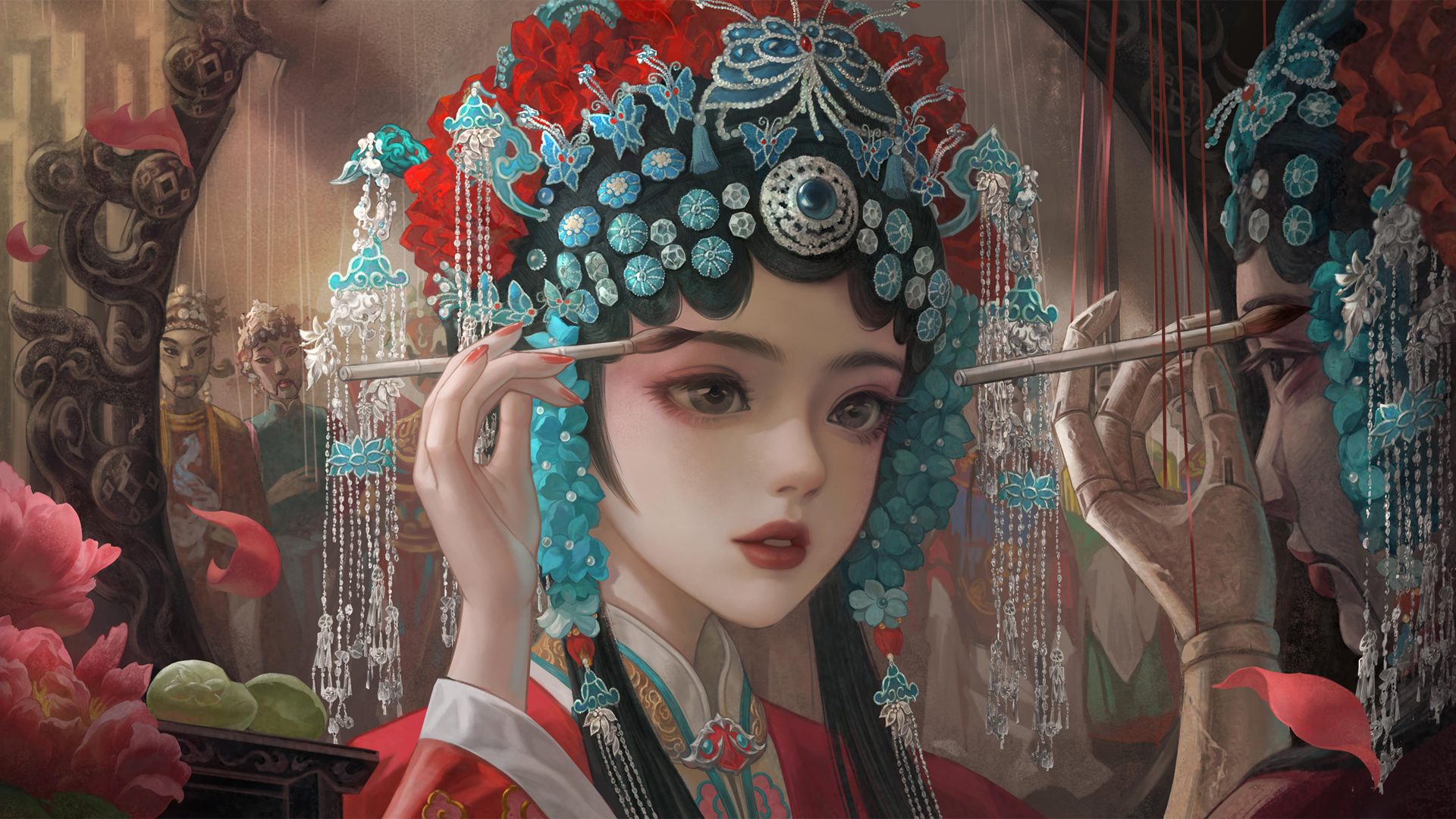 动漫纸嫁衣电脑壁纸，免费高清下载！