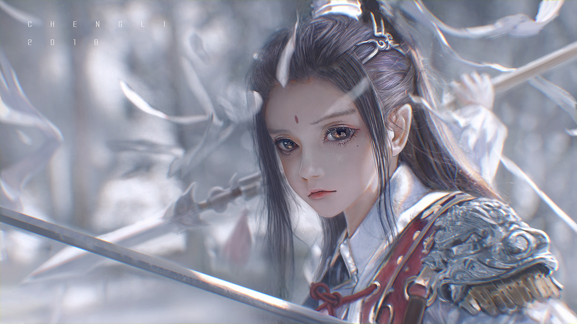 古风剑战少女动漫壁纸 - 免费电脑壁纸下载