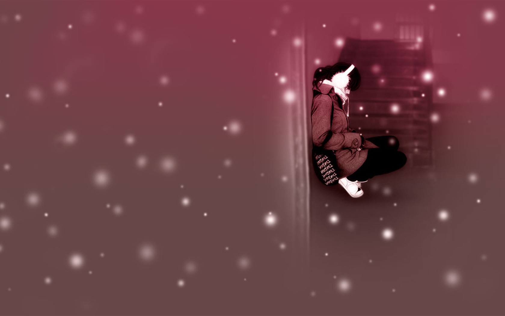冬天非主流女生桌面壁纸