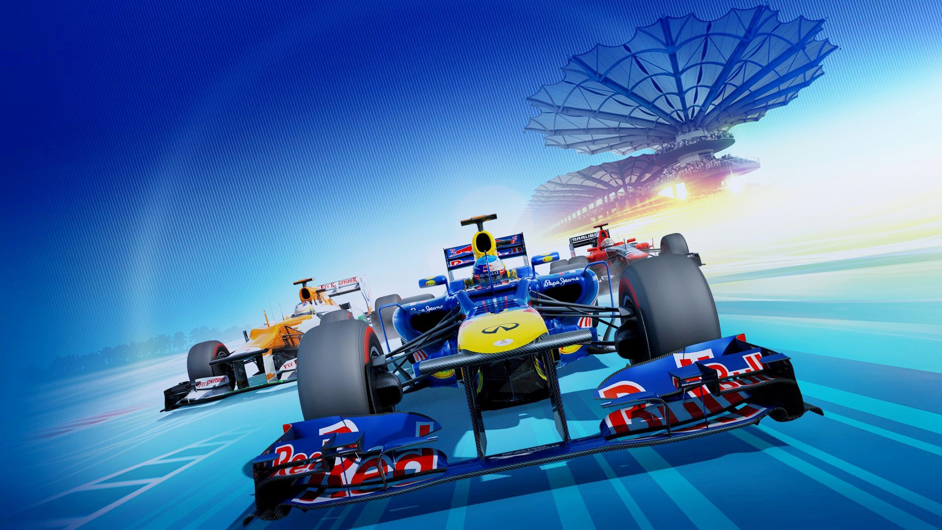 F1 2012赛车高清宽屏壁纸，免费游戏主题桌面背景下载