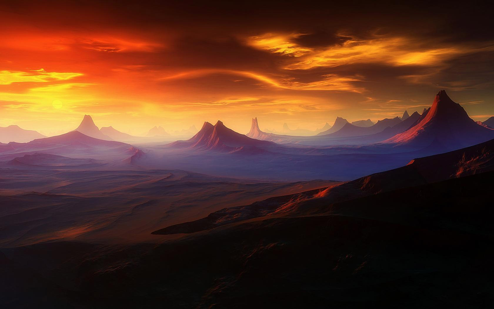 星球火山桌面壁纸