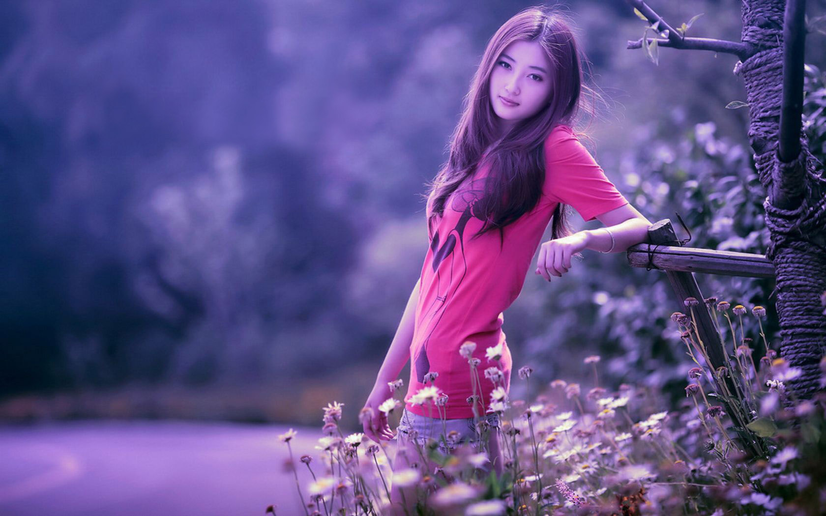清纯美女电脑壁纸免费下载，精选可爱桌面背景
