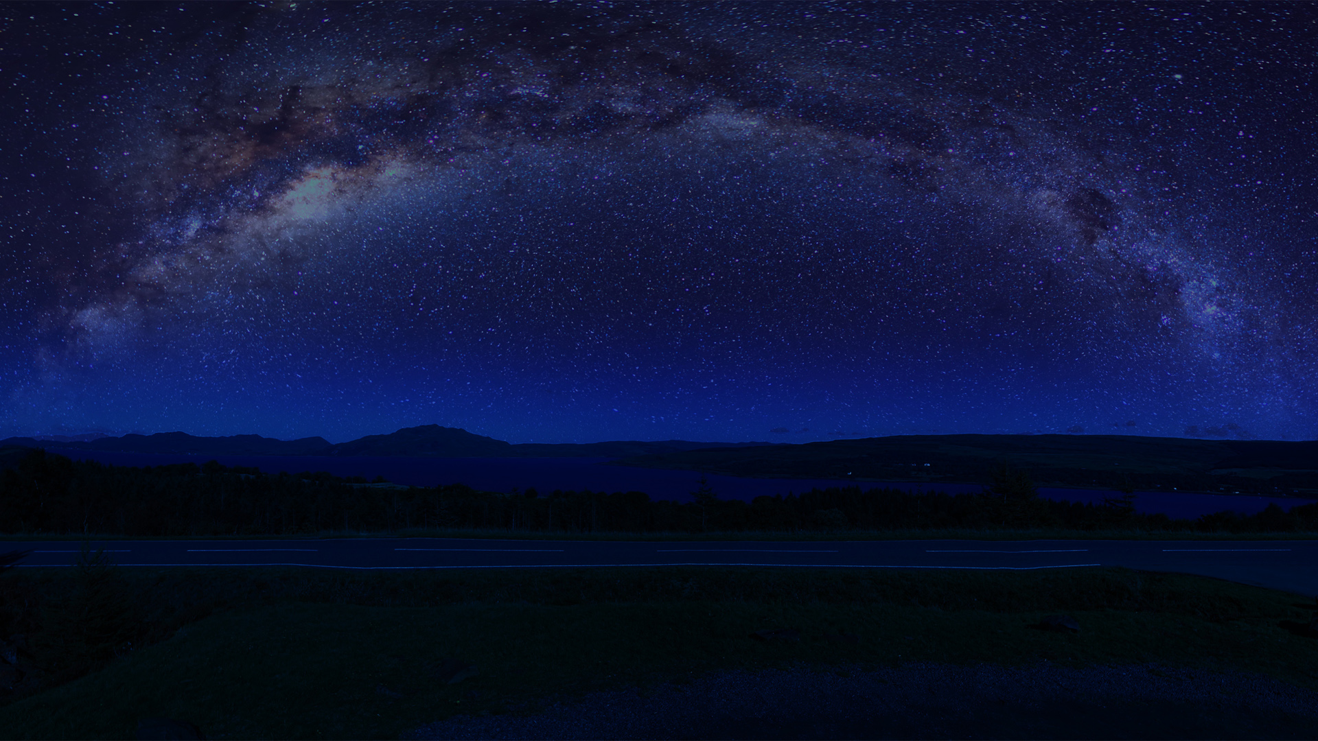 苏格兰 天空 高地 夜 星星 银河 星空桌面壁纸