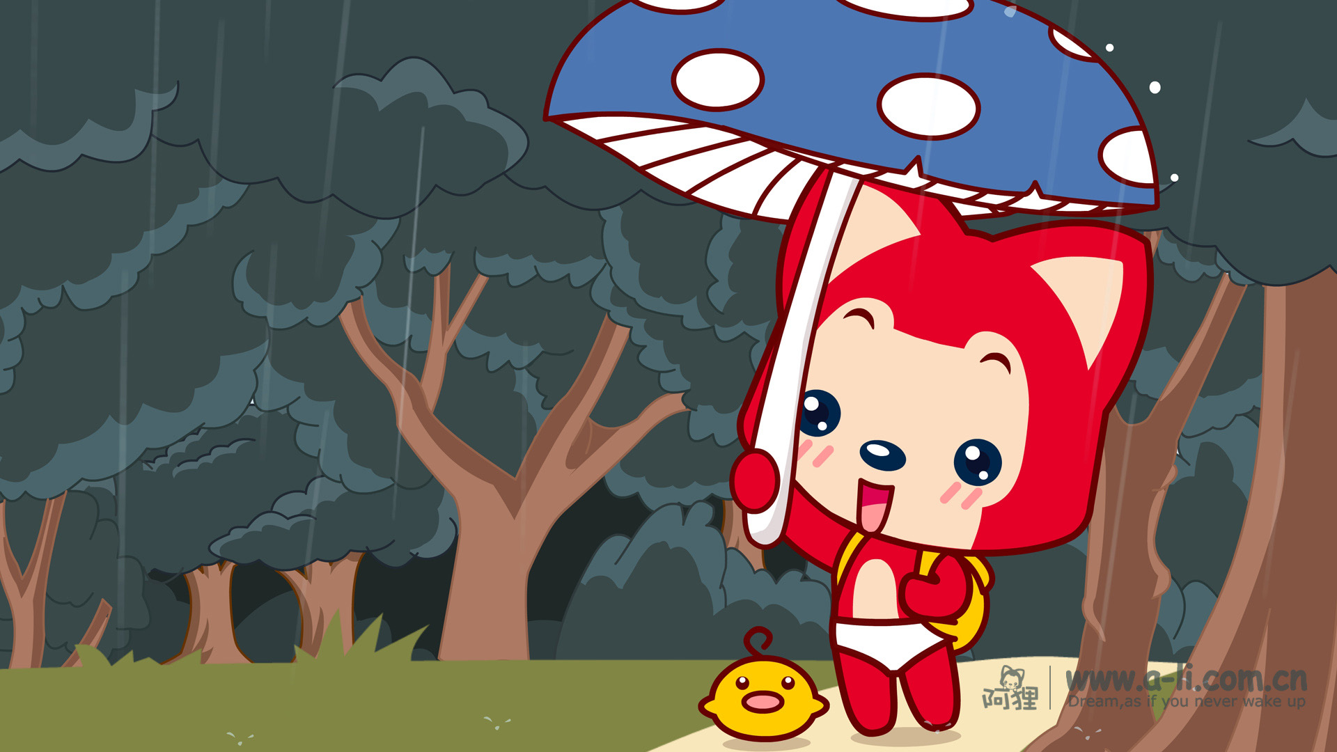 雨神降临！免费下载阿狸动漫桌面壁纸，点亮你的电脑屏幕