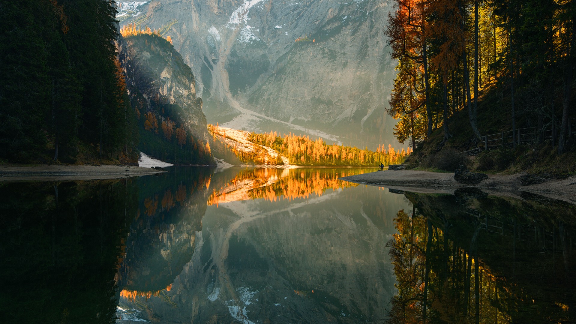 山河自然风景,倒影,桌面壁纸