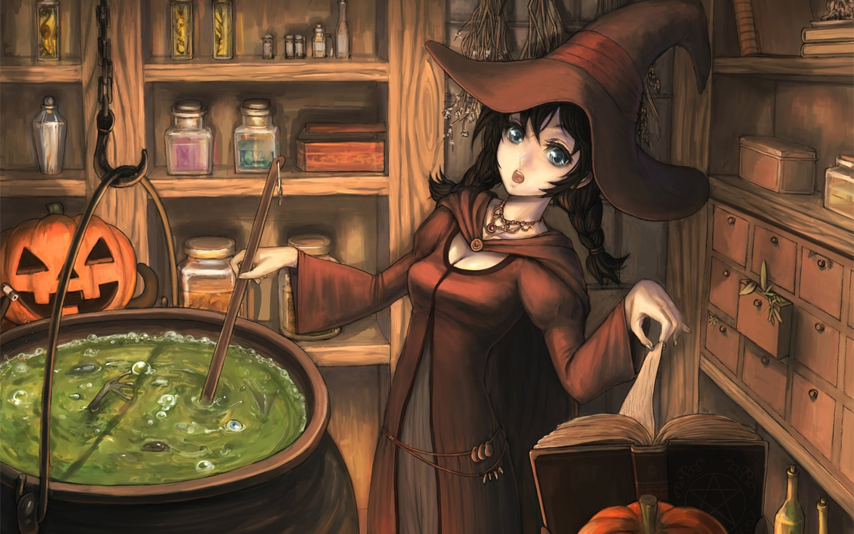 万圣节魔法屋桌面壁纸