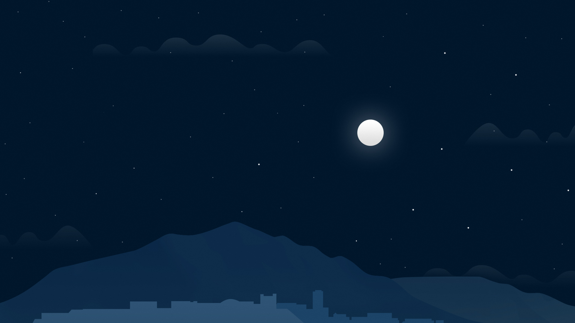 Google简约星空月亮壁纸，免费电脑壁纸下载